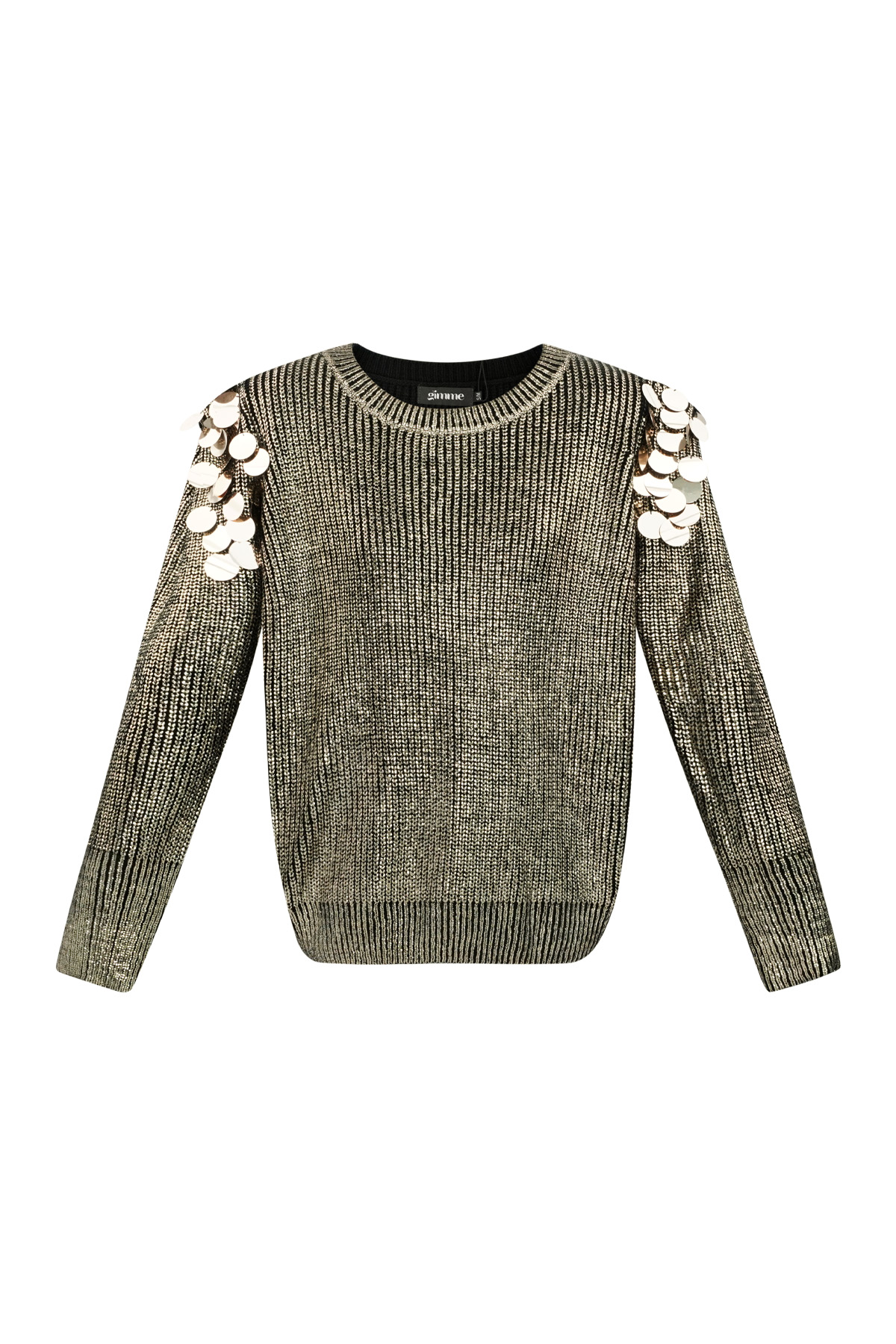 Sequin Sparkle sweater - black & gold h5 