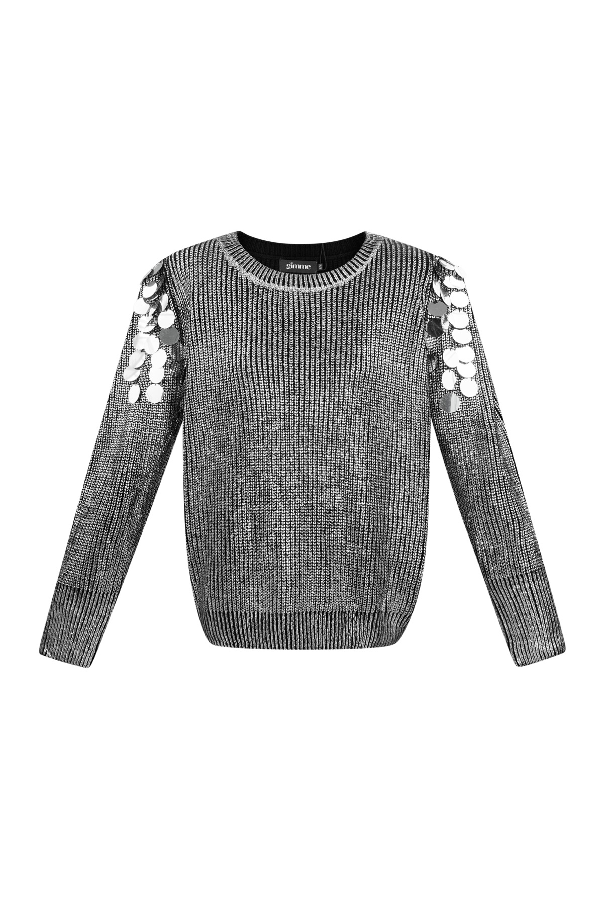 Sequin Sparkle sweater - black & Silver color 2