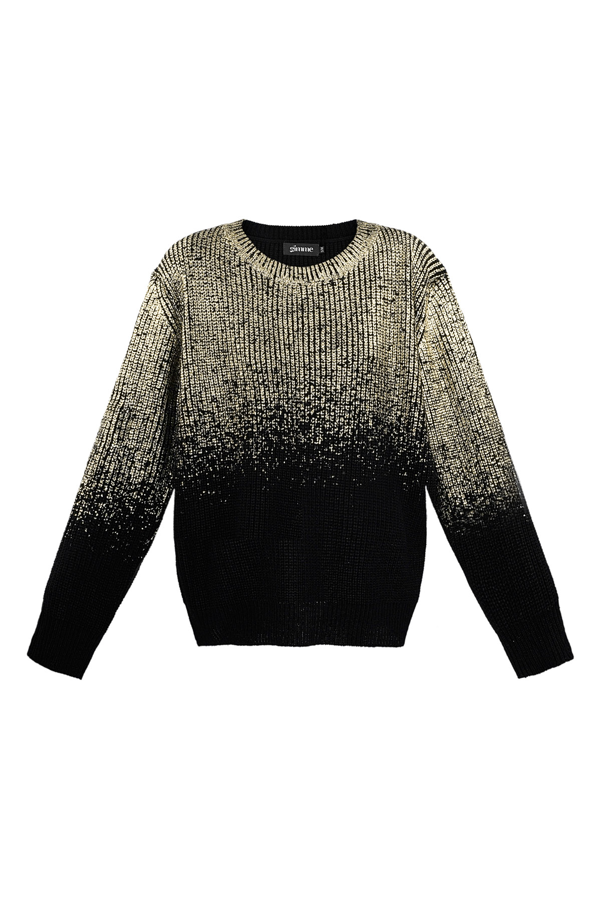 Glitz and Glow sweater - black & gold h5 