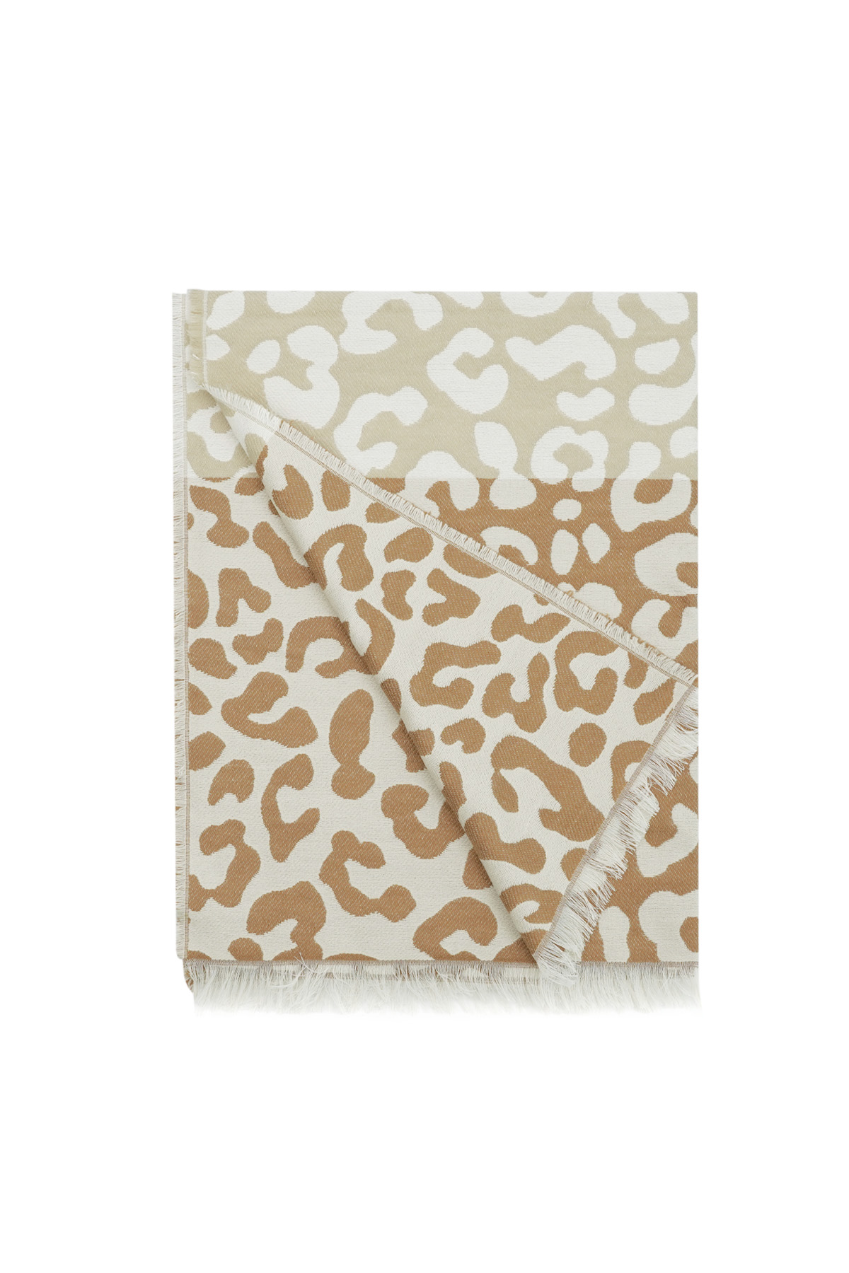 Wintersjaal leopard lover - beige h5 Afbeelding3