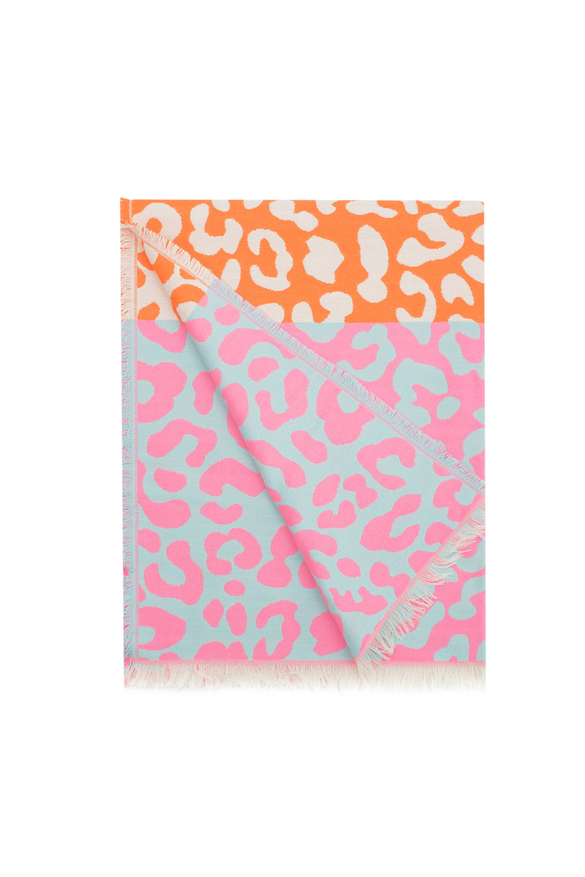 Winterschal Leopard Lover - orange pink Bild3