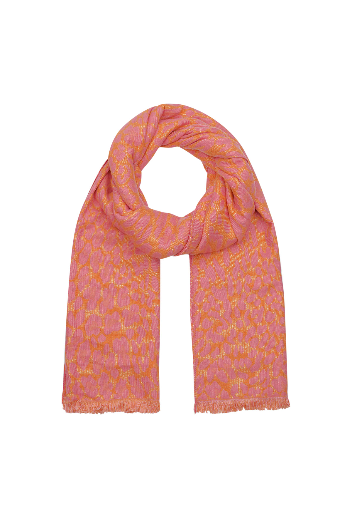 Sciarpa invernale leo lover - arancione rosa h5 