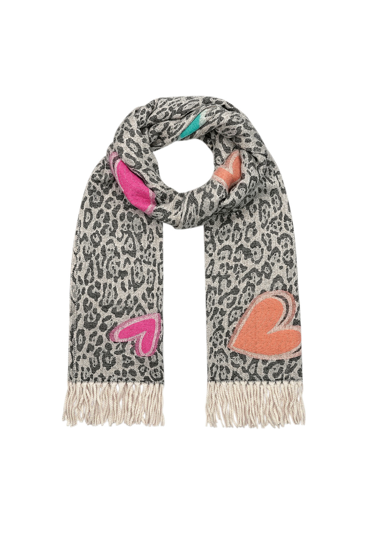 Wintersjaal frosty flirt - zwart multi h5 