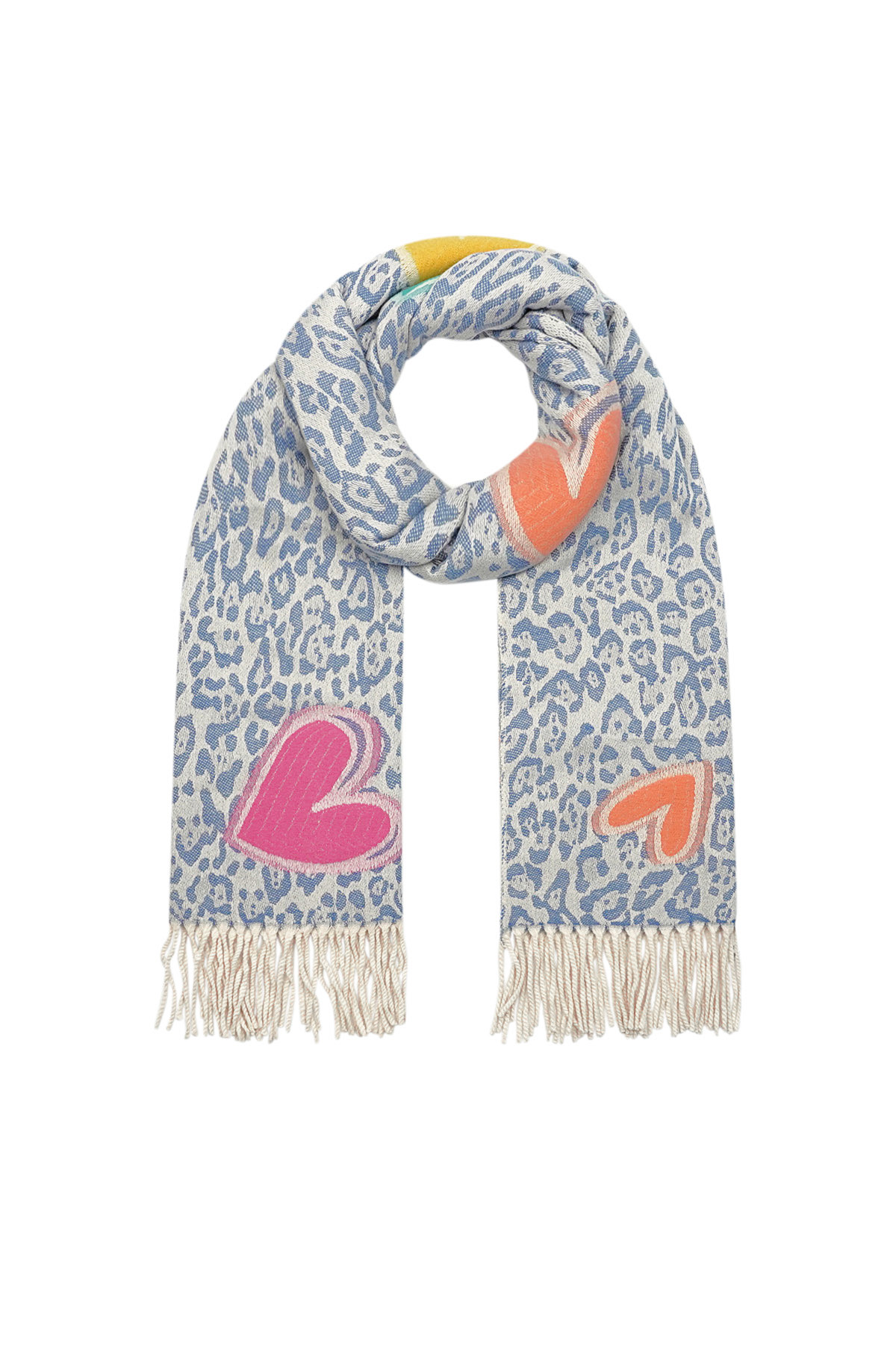 Winter scarf frosty flirt - blue h5 