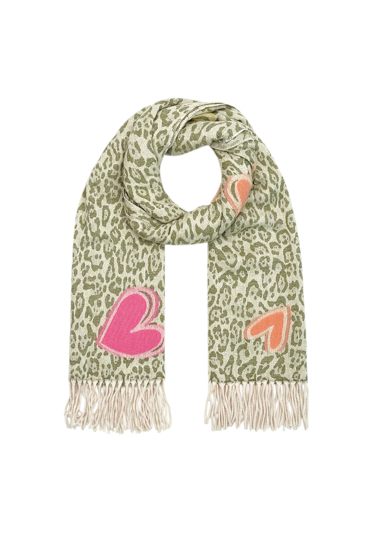 Winter scarf frosty flirt - green h5 