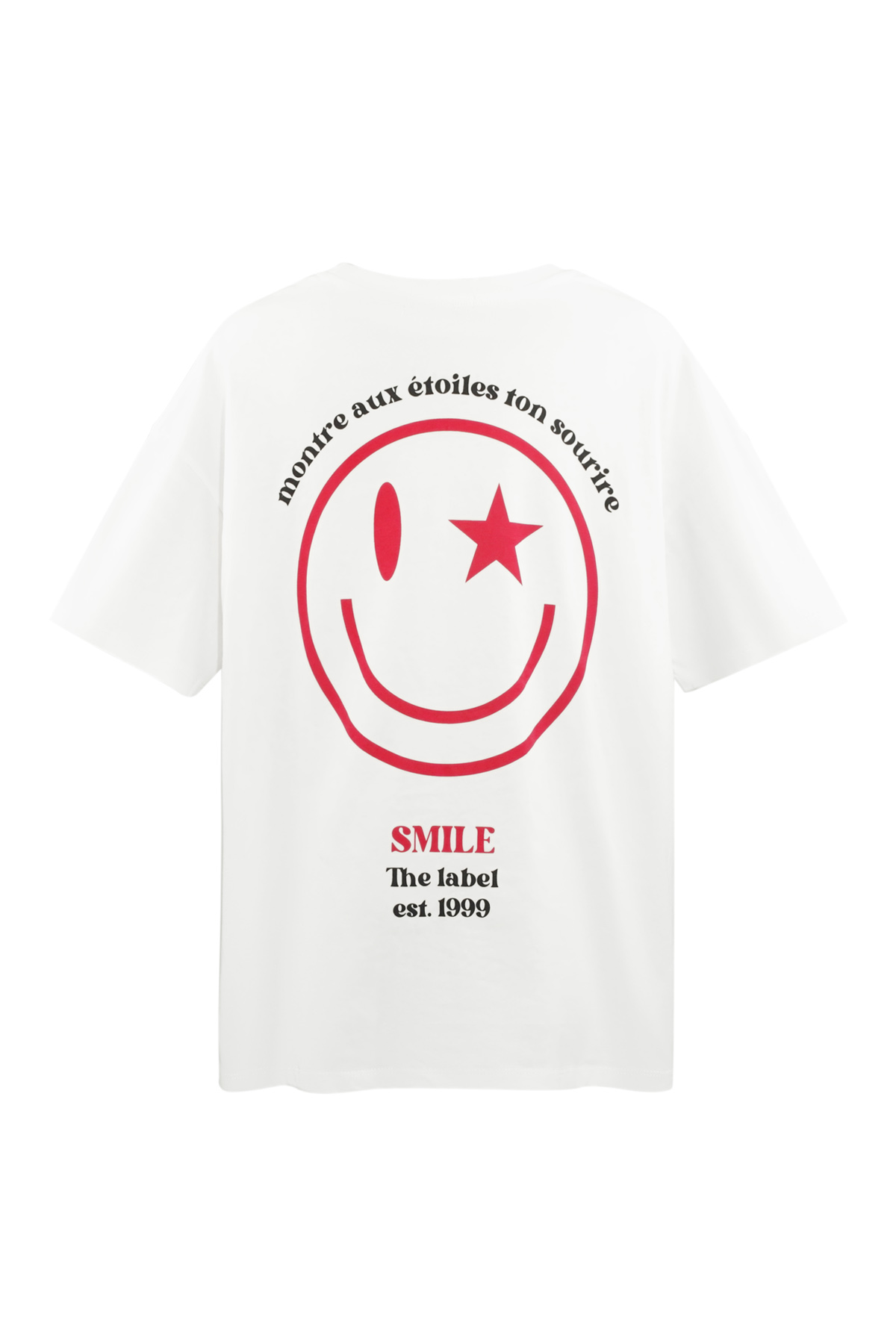 T-Shirt Happy Life Smiley - weiß & rot h5 Bild7