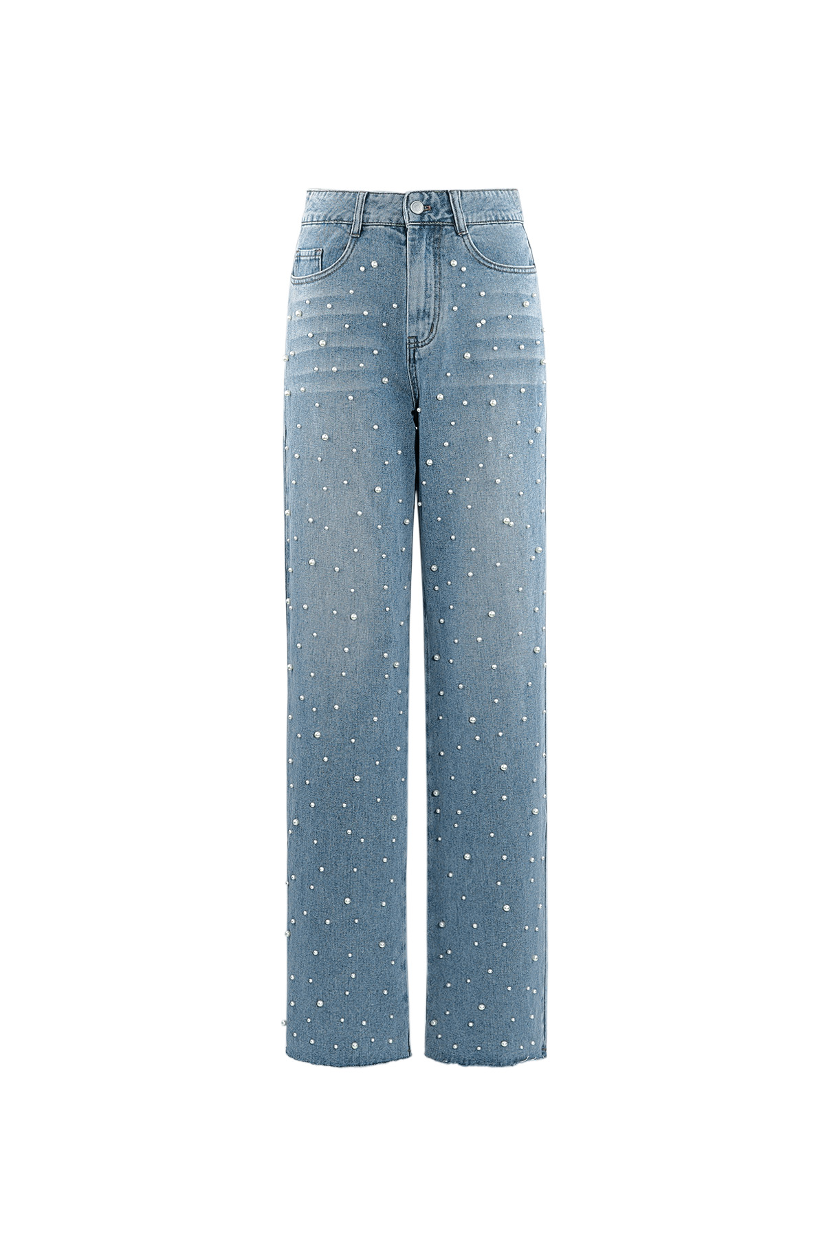 Denim jeans pearl adorement - blauw h5 