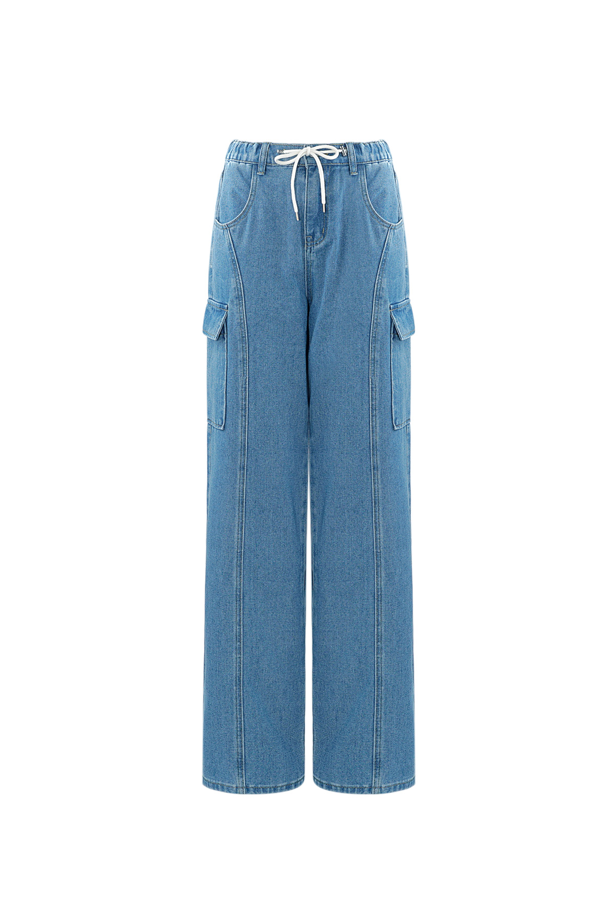 Pantalones vaqueros cargo de mezclilla de confianza - azul h5 