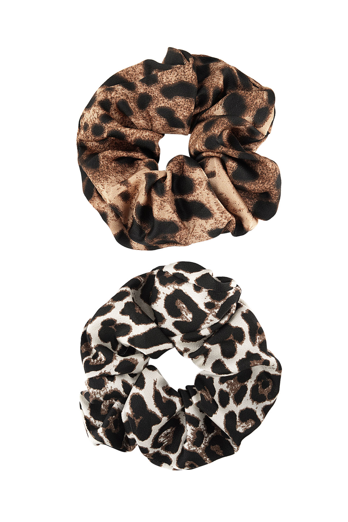 Tiger Print Scrunchies - Brown 2