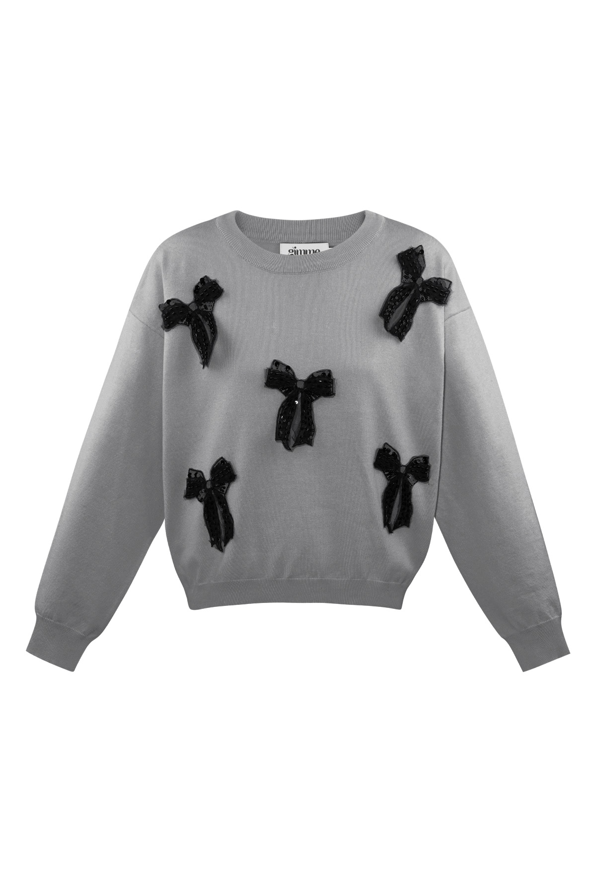 Bow Bliss Pullover - grau h5 