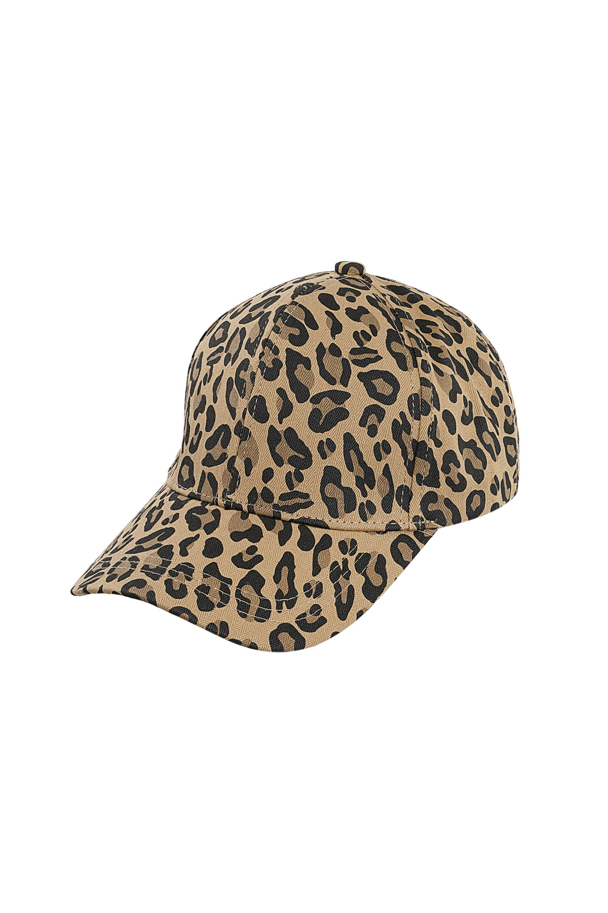 Gorra con estampado de leopardo - marrón 