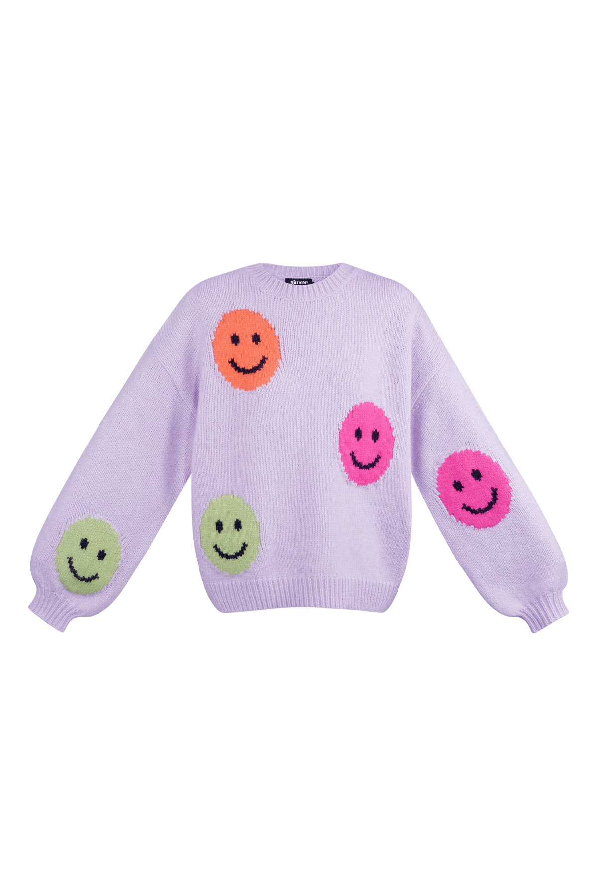 Smiley Knit sweater - lilac h5 