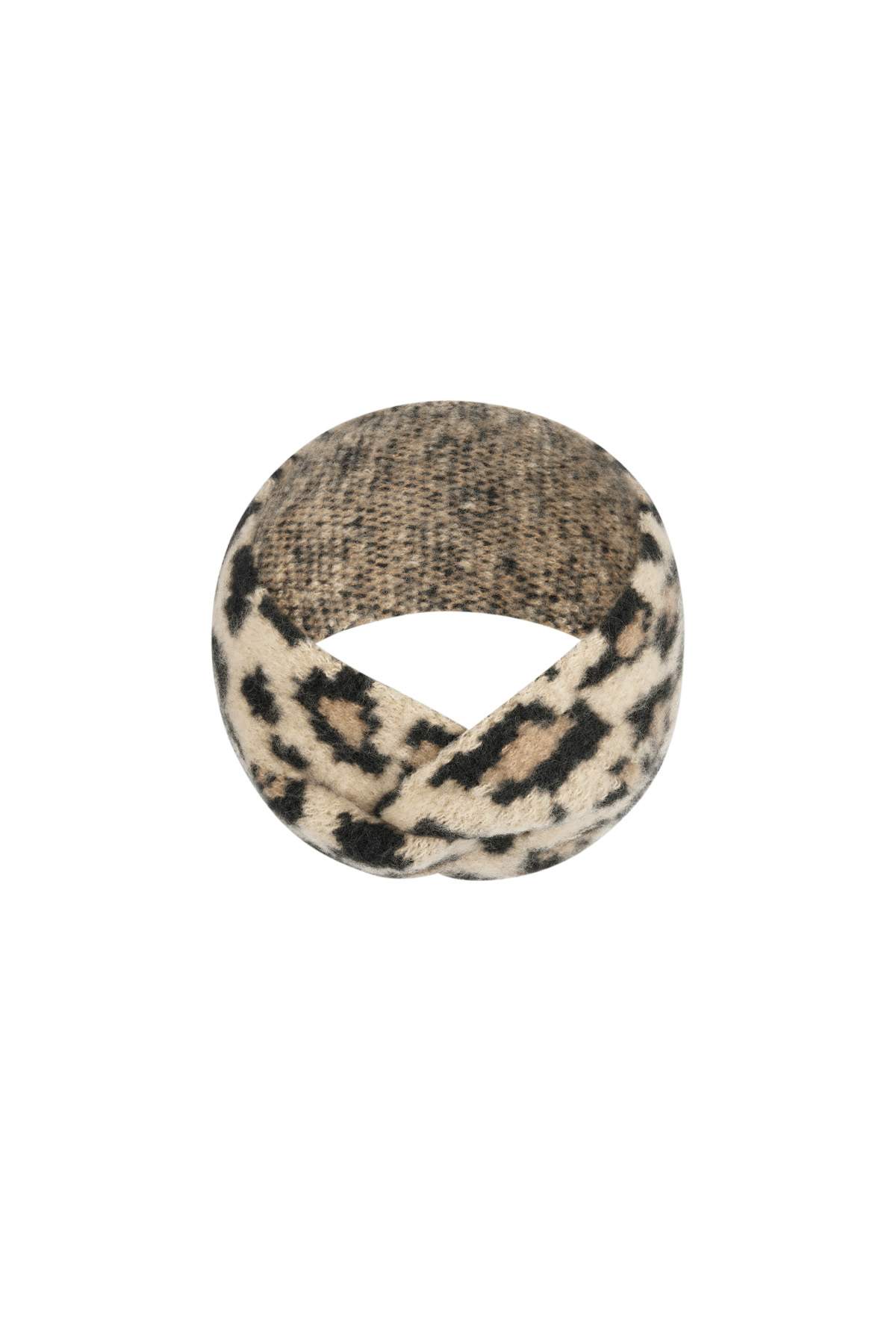 Winter headband leopard print - camel h5 Picture4