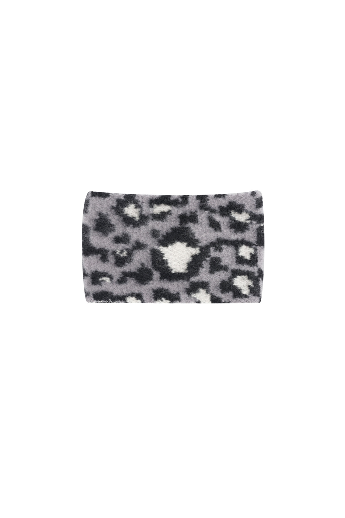 Winter headband leopard print - gray 