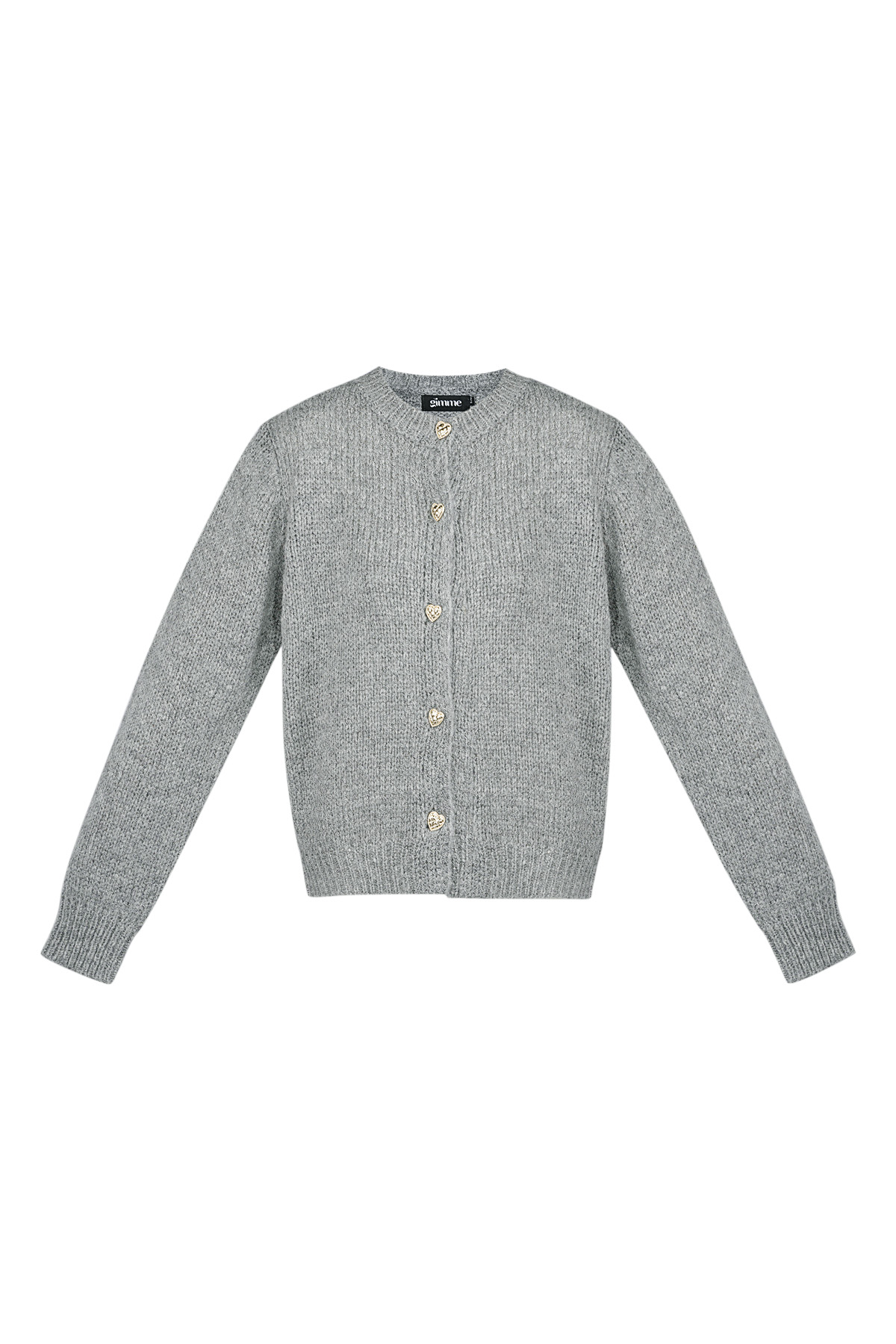 Cardigan lavorato a maglia Love - grigio 