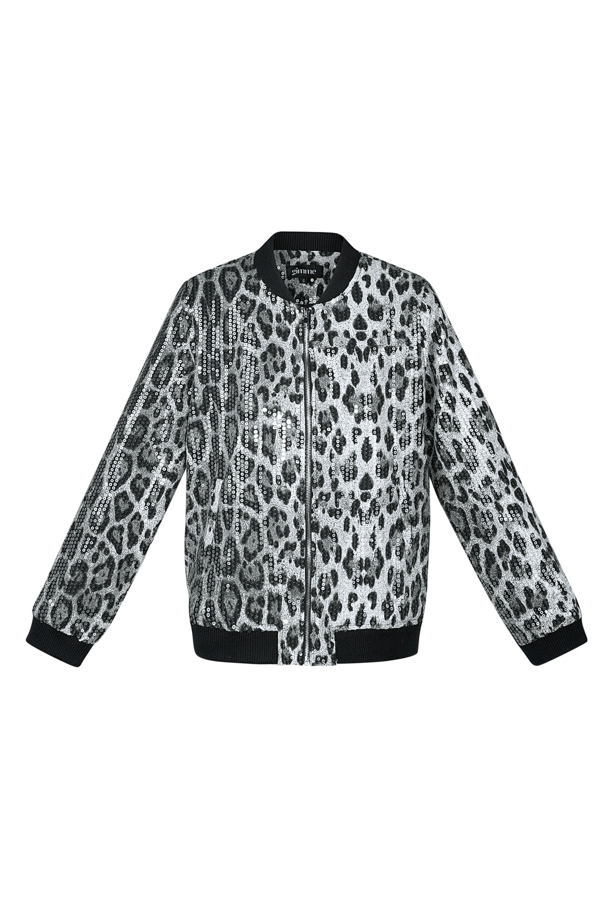 Glitter panther jacket - grey h5 