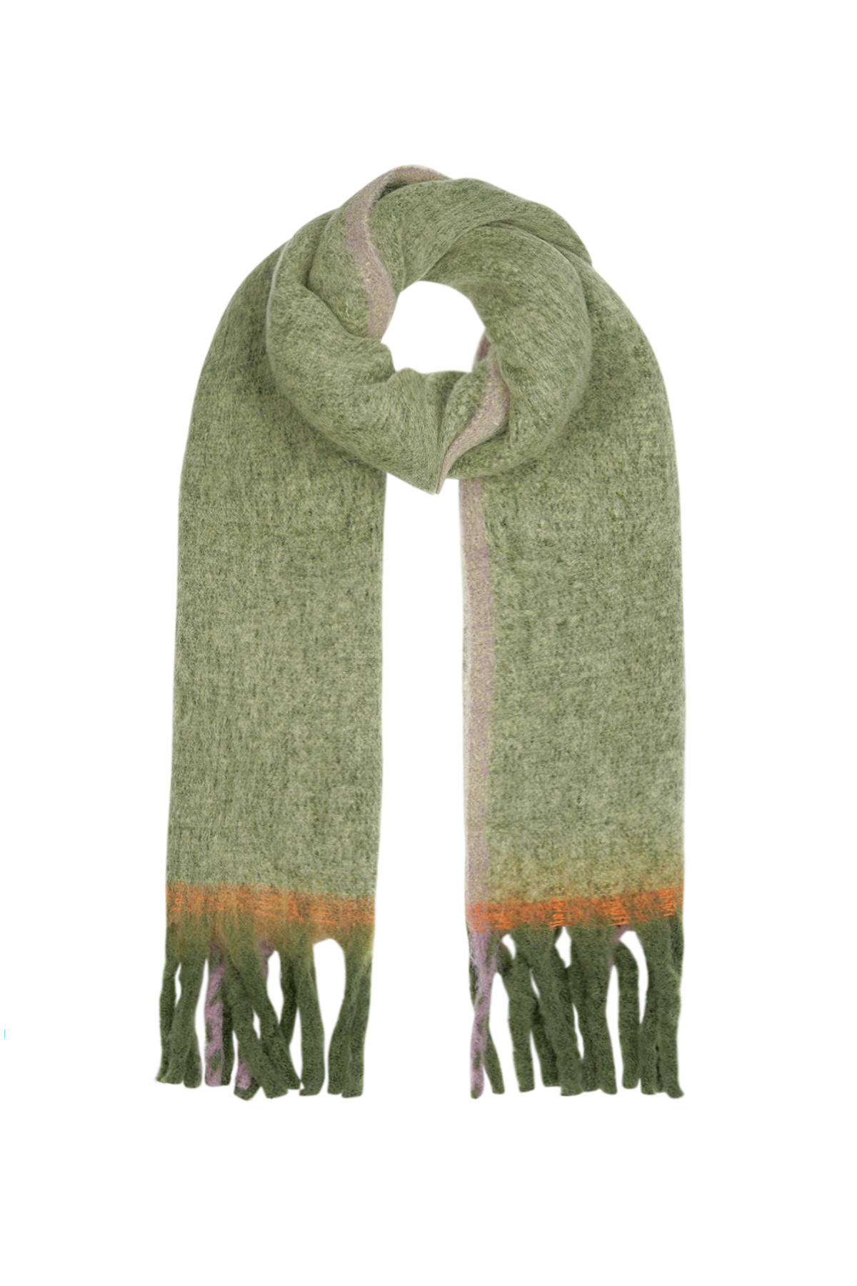 Cold comfort scarf - green h5 