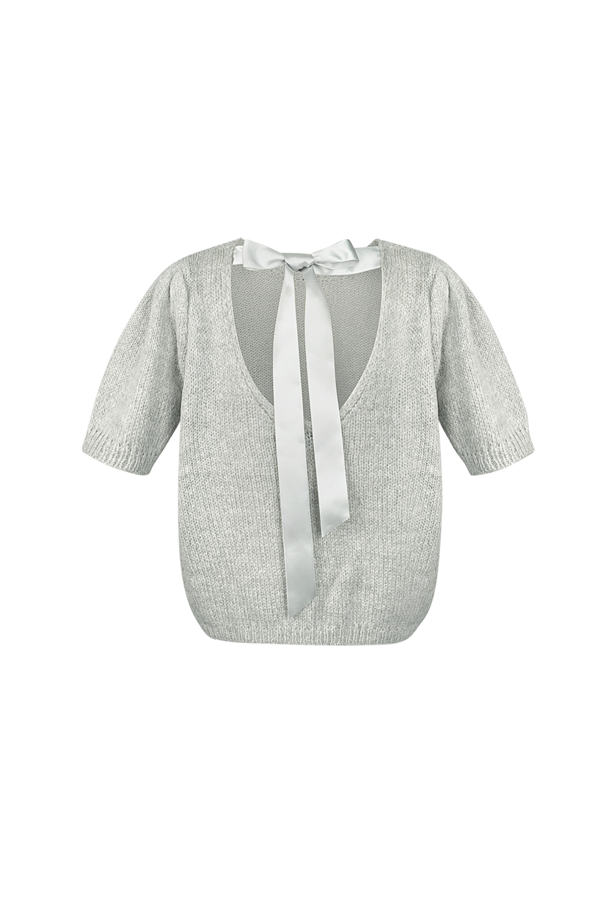 Soft bow shirt - Grey 2