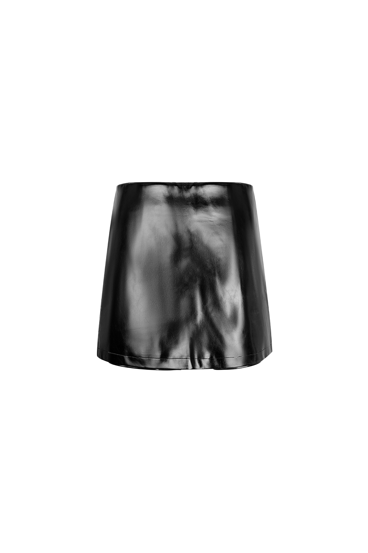 Trendy PU skort - Black h5 