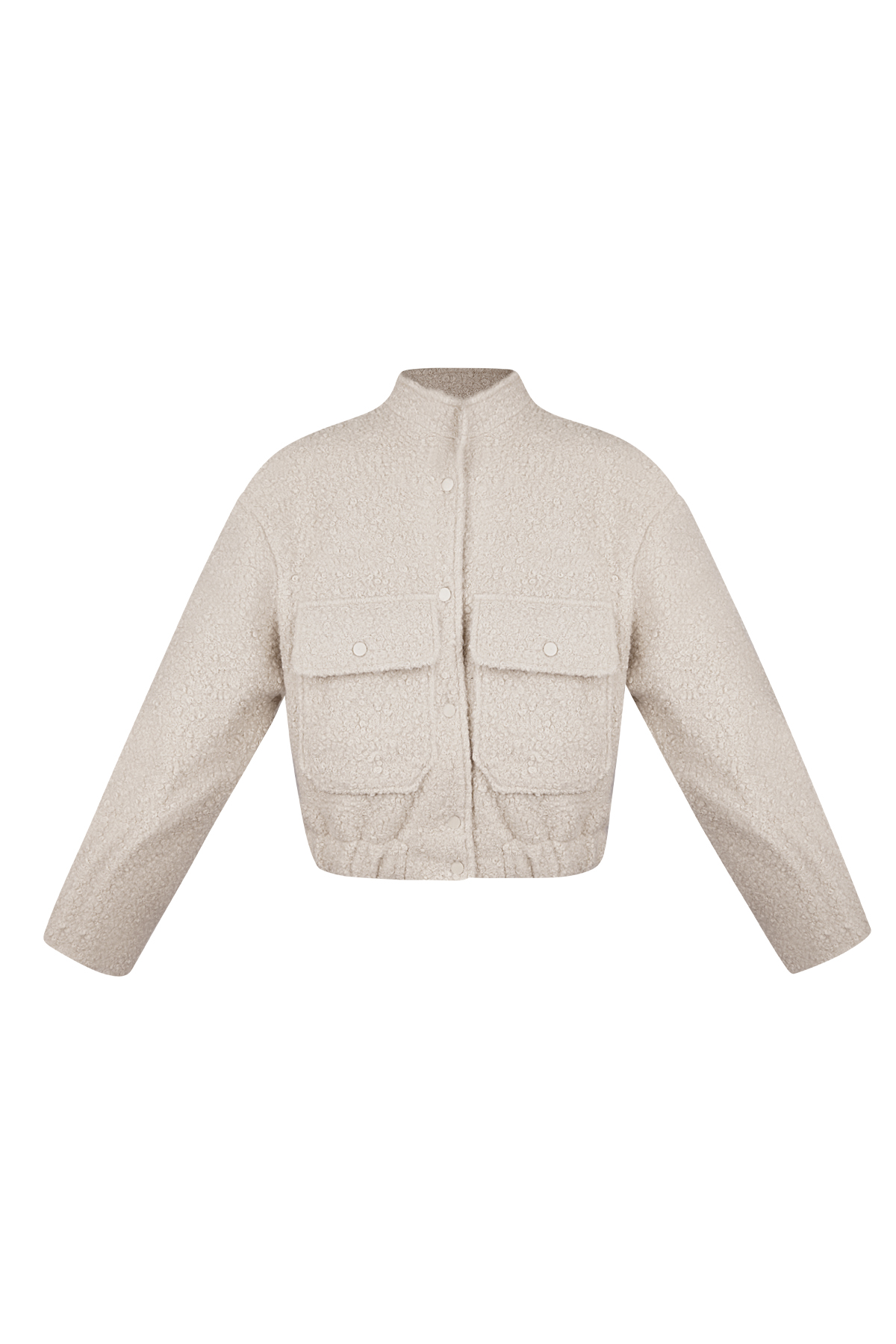 Boucle bomber jacket - Off white h5 