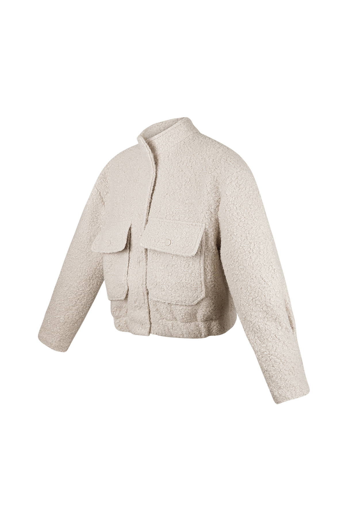 Boucle bomber jacket - Off white h5 Picture11