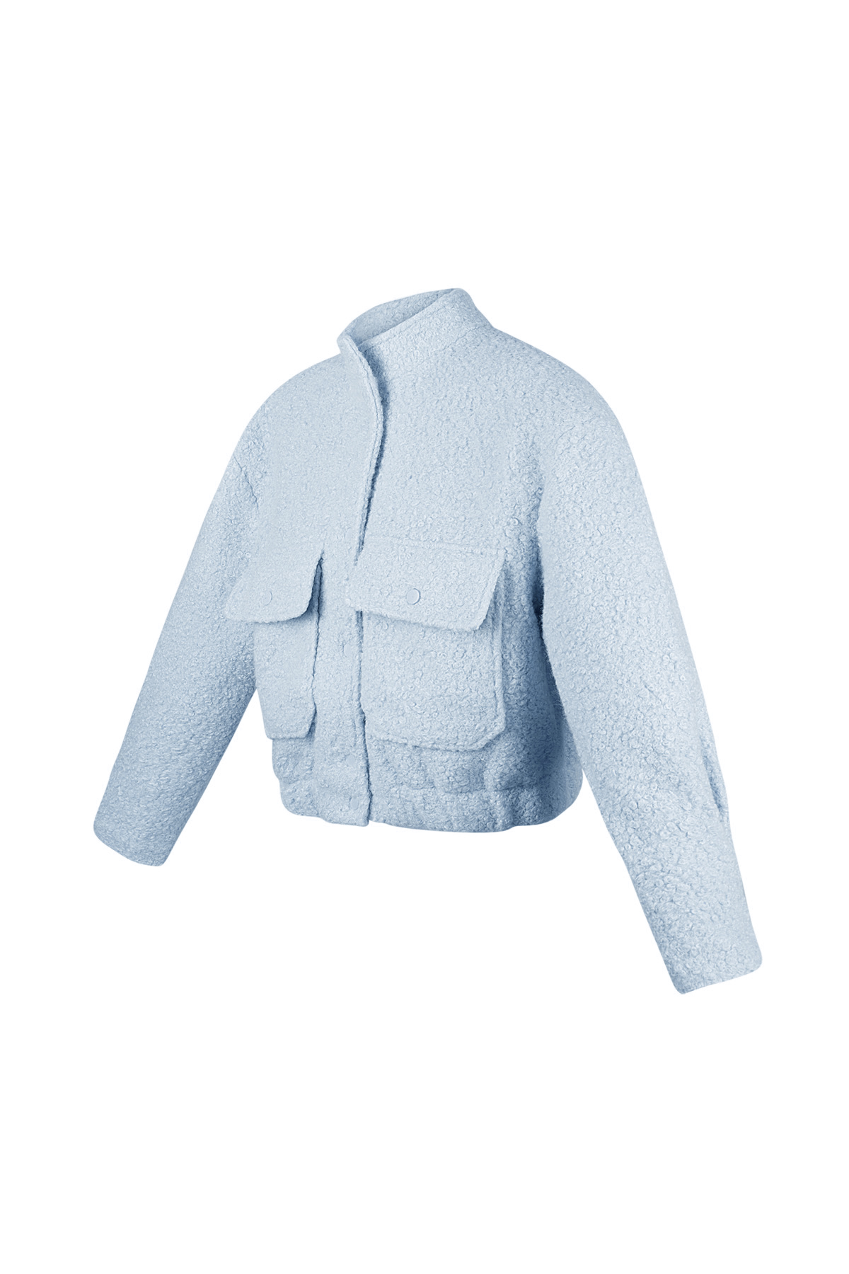 Boucle bomber jacket - Blue h5 