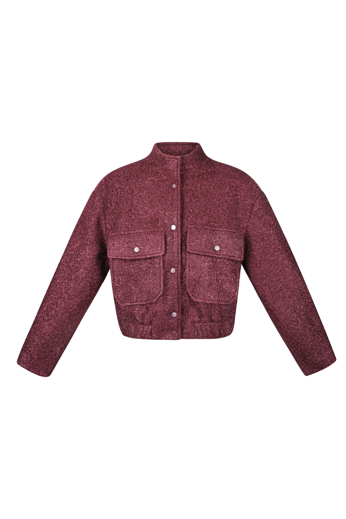 Boucle bomber jacket - Red 