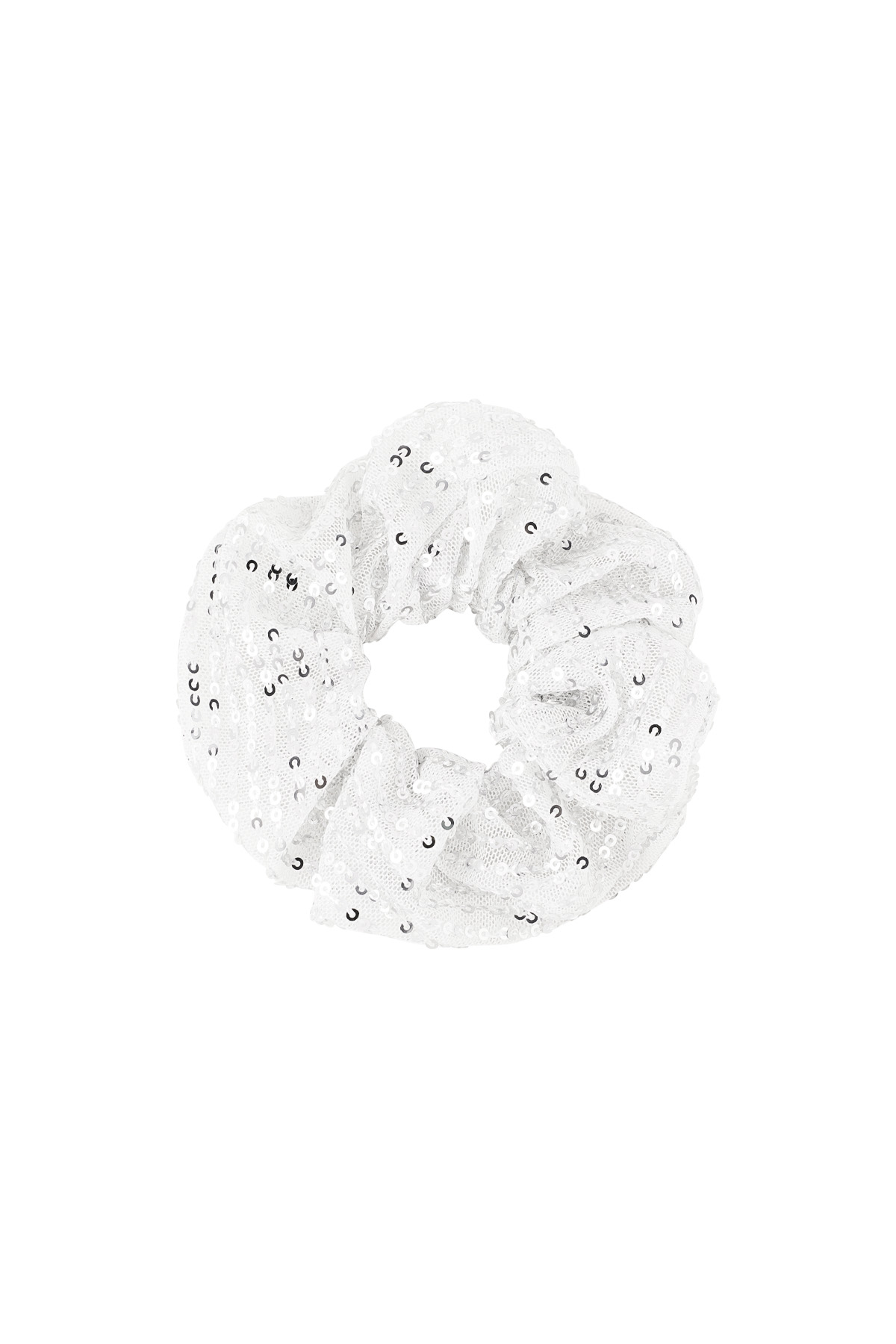 Glitter scrunchie - silver color color h5 