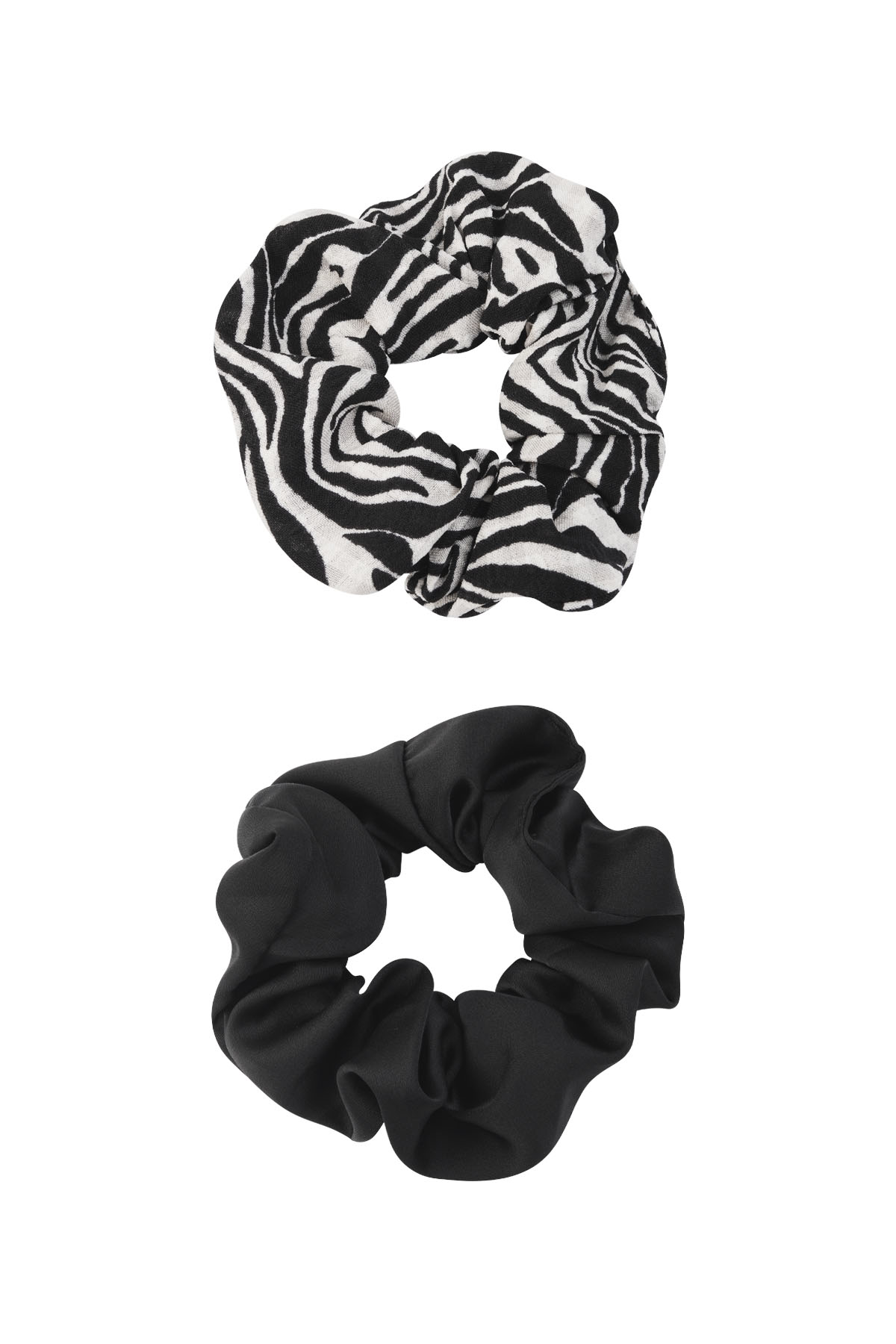 Scrunchie duo zebra darkness - Black and white