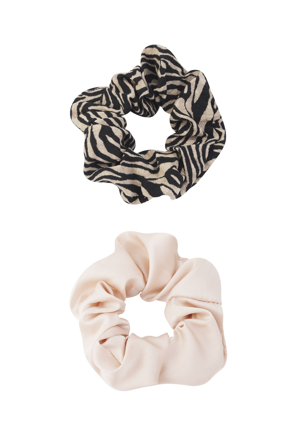 Scrunchie duo zebra pastel - Beige h5 