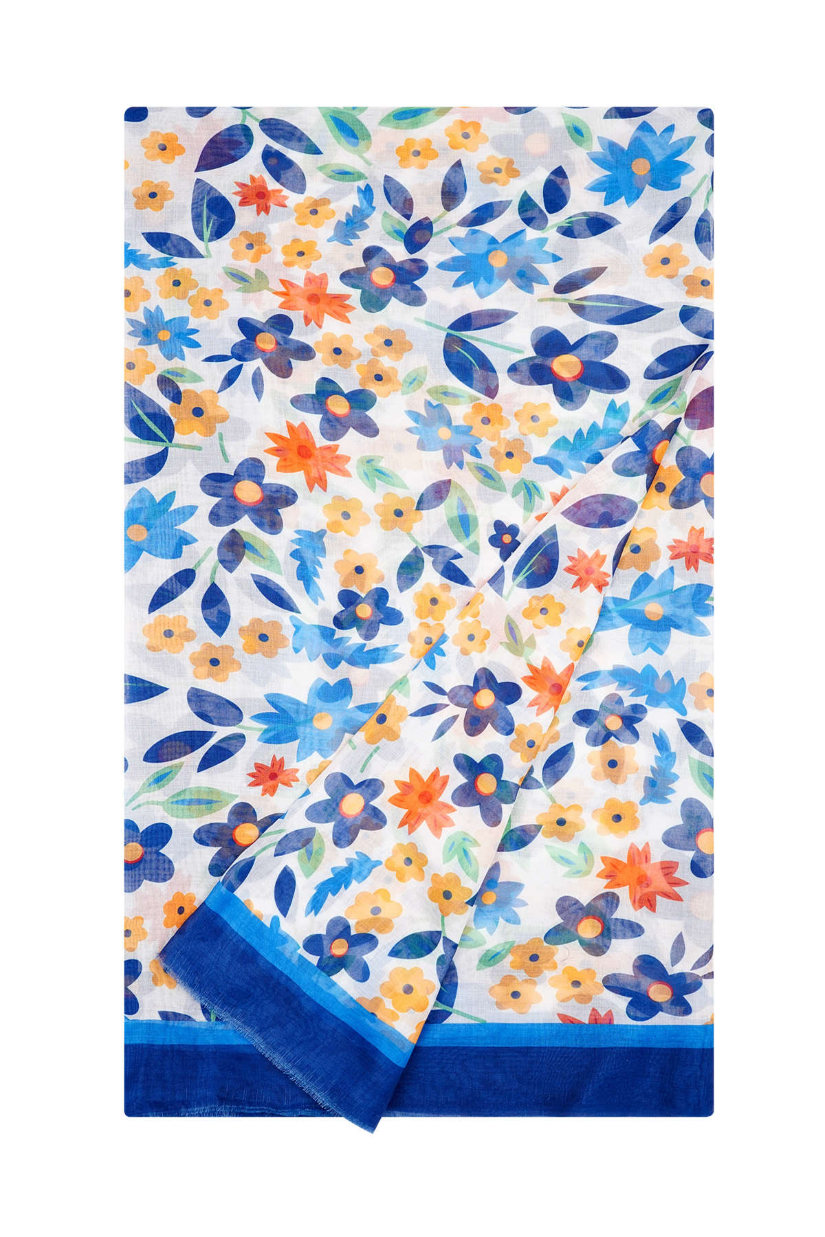 Scarf vivid floral - Blue h5 