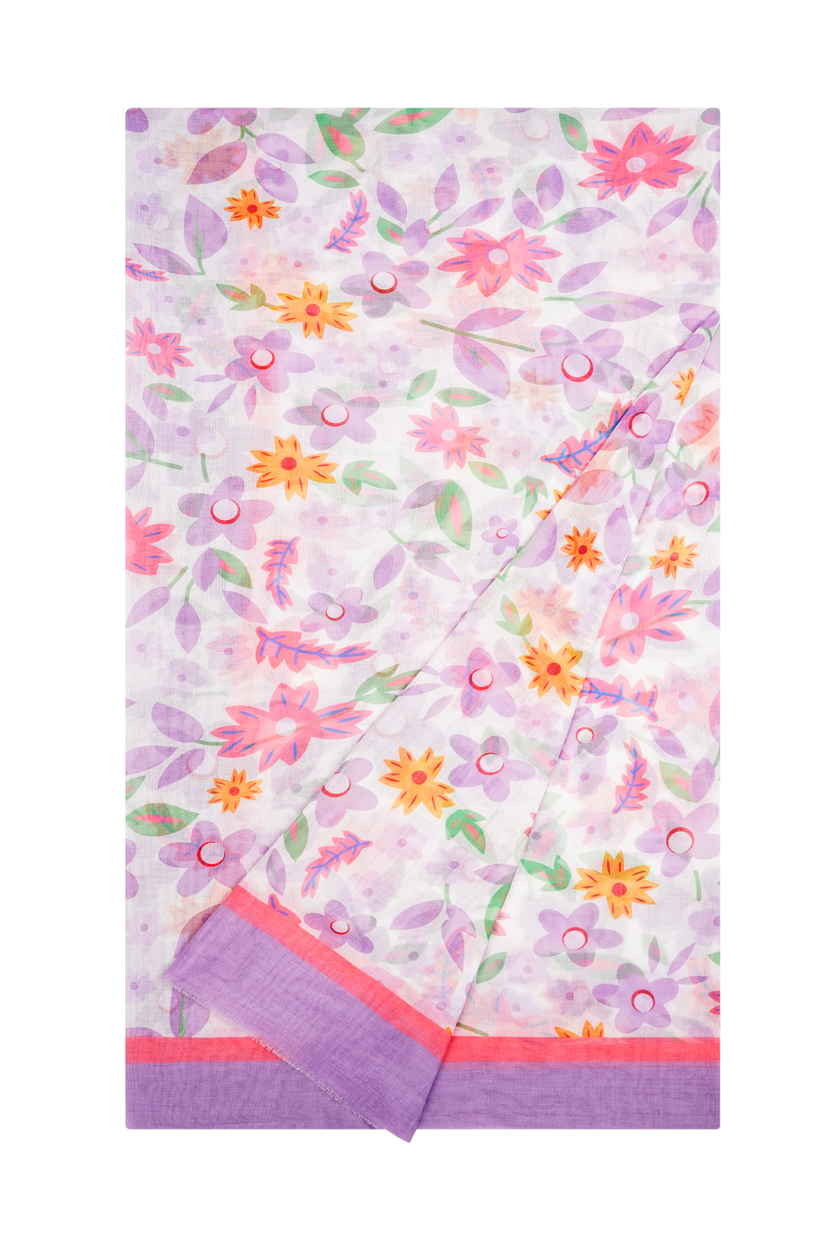 Scarf vivid floral - Lilac h5 