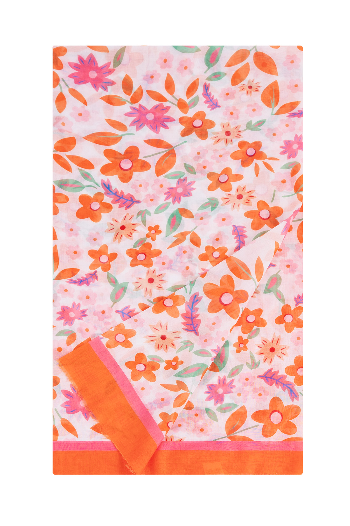 Scarf vivid floral - Orange h5 