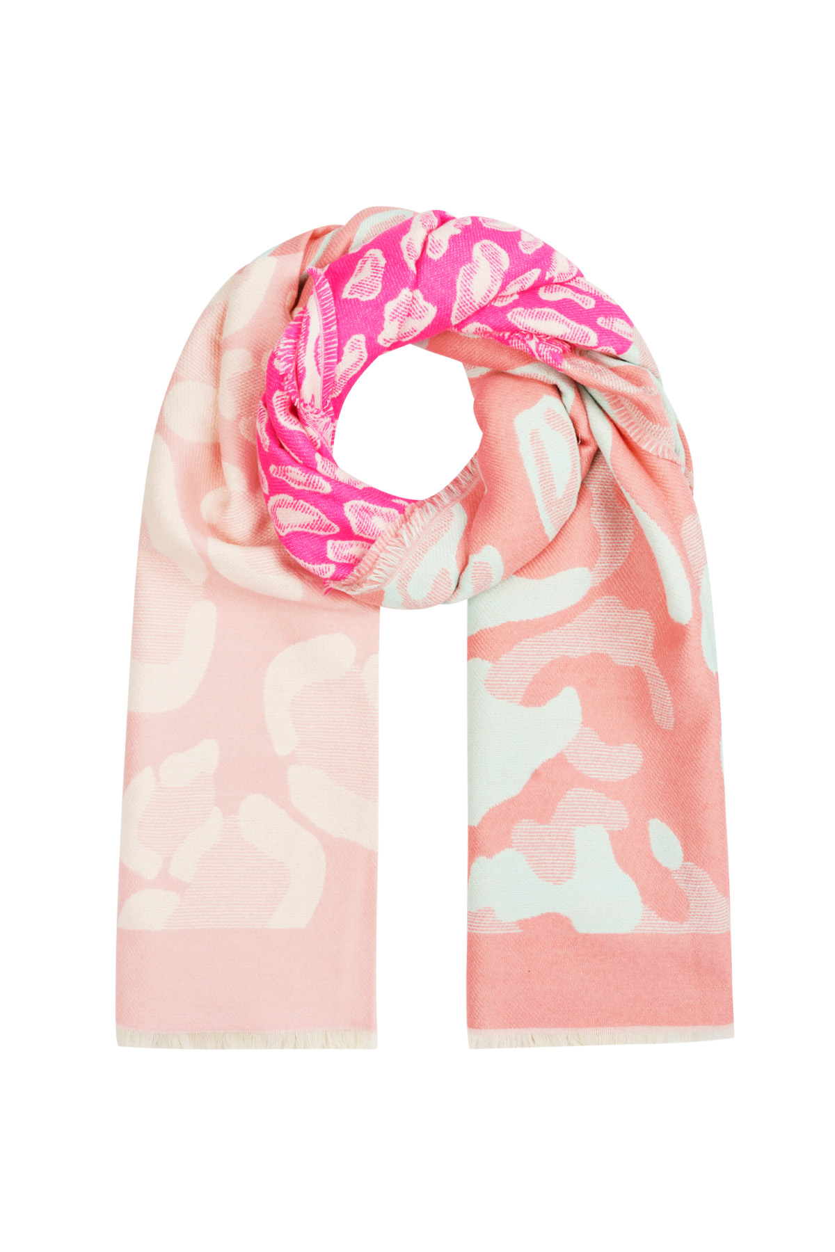 Scarf bold leopard - Pink