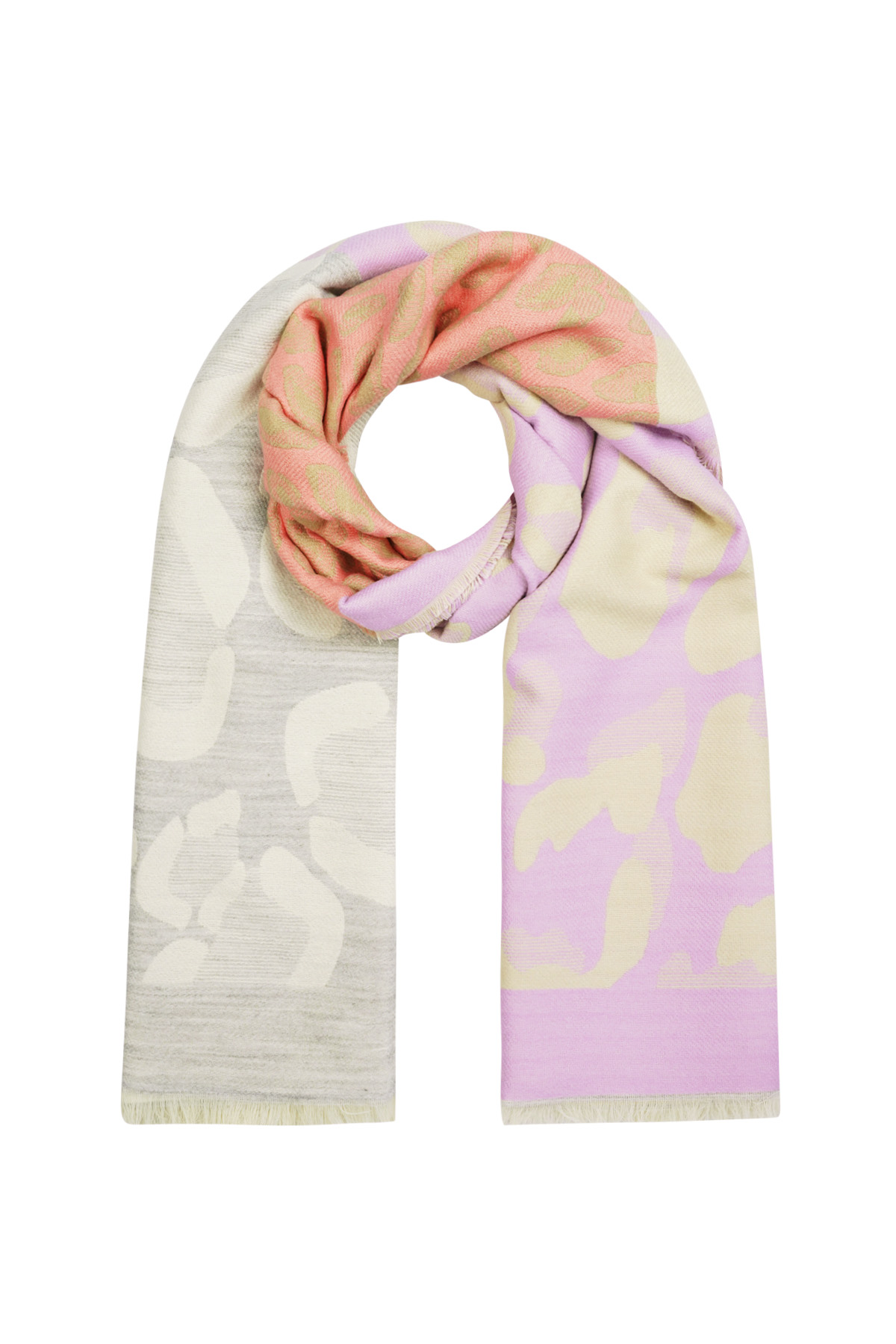 Scarf bold leopard - Pink purple h5 