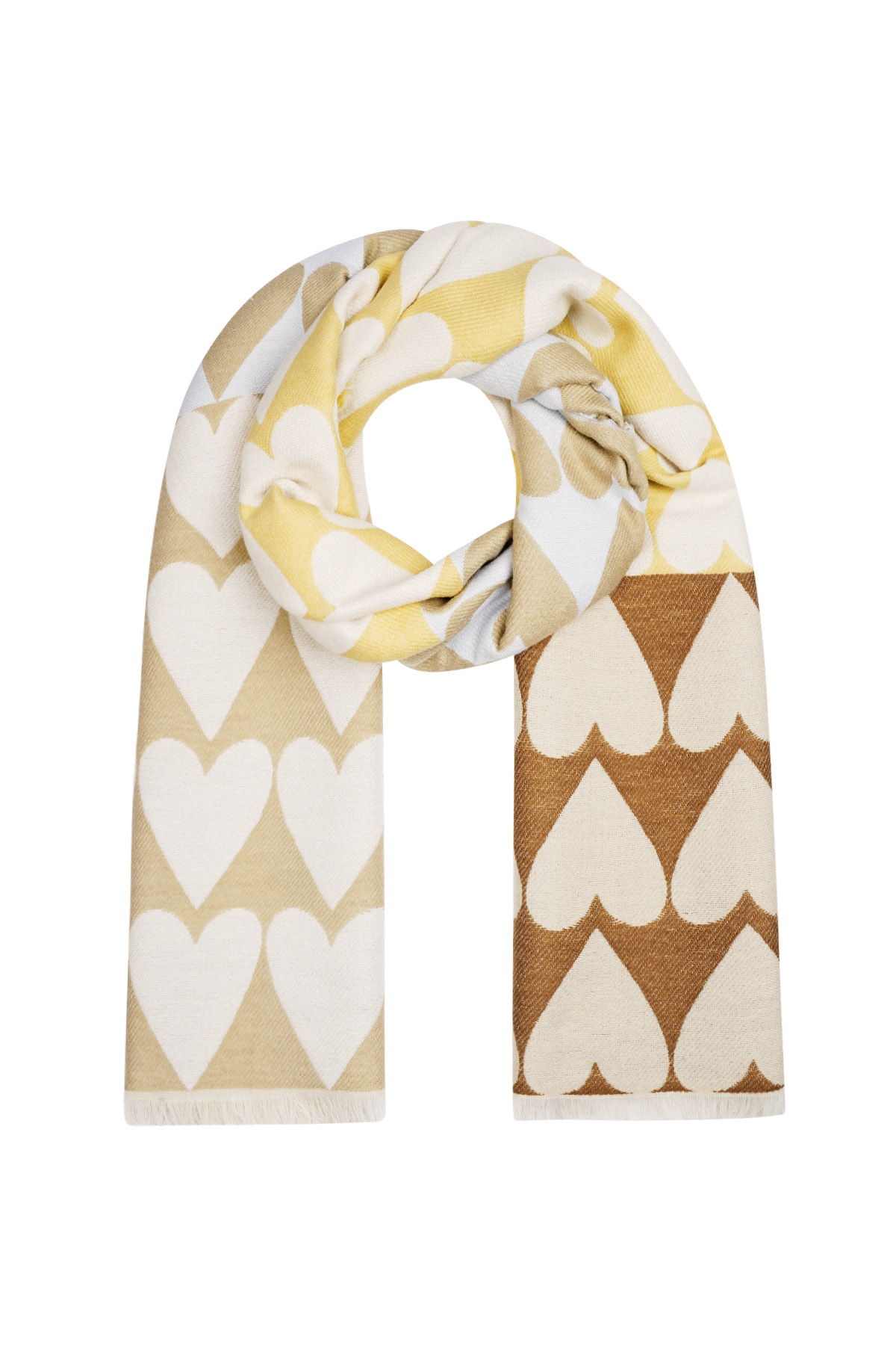 Scarf pop of heart - Beige h5 