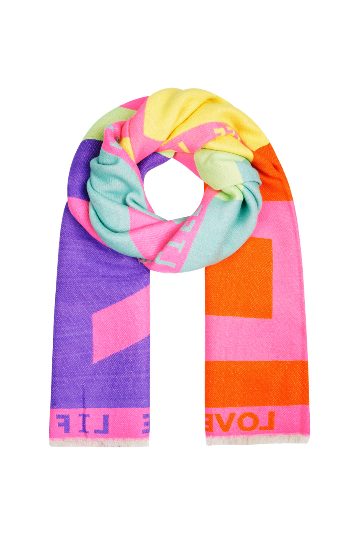 Scarf love life - Fuchsia h5 