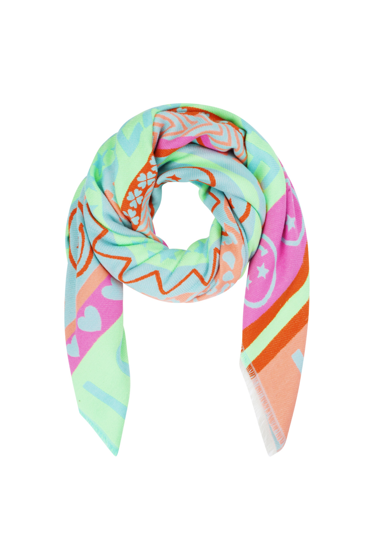 Scarf bright day - Green h5 