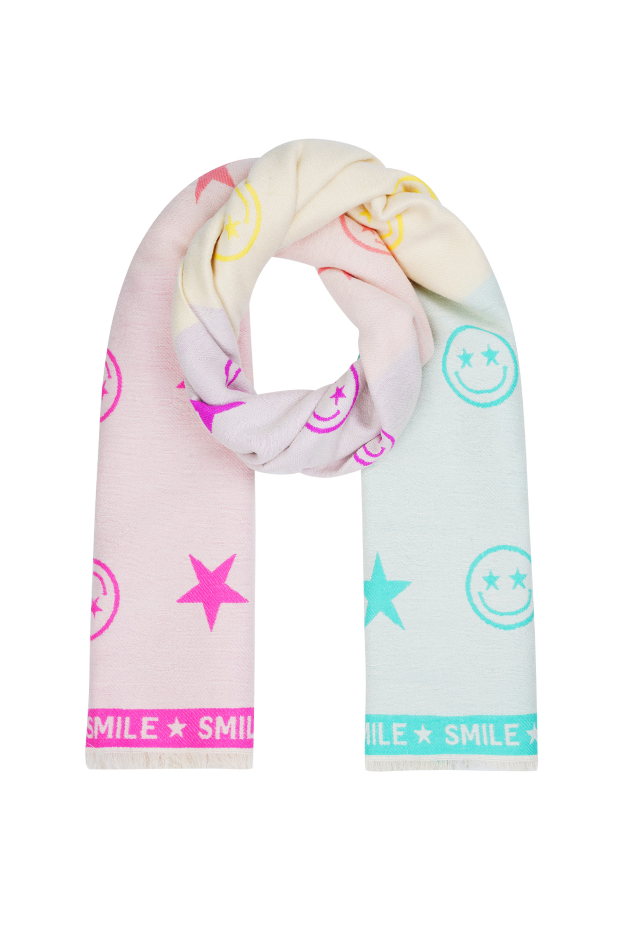 Scarf smiley star - multi 2