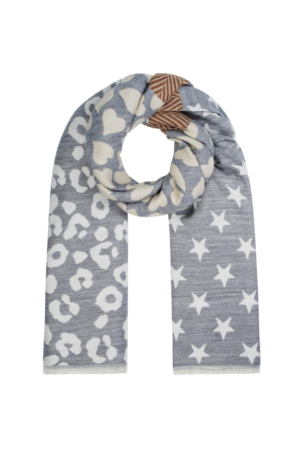 Scarf star & leopard duo - Grey