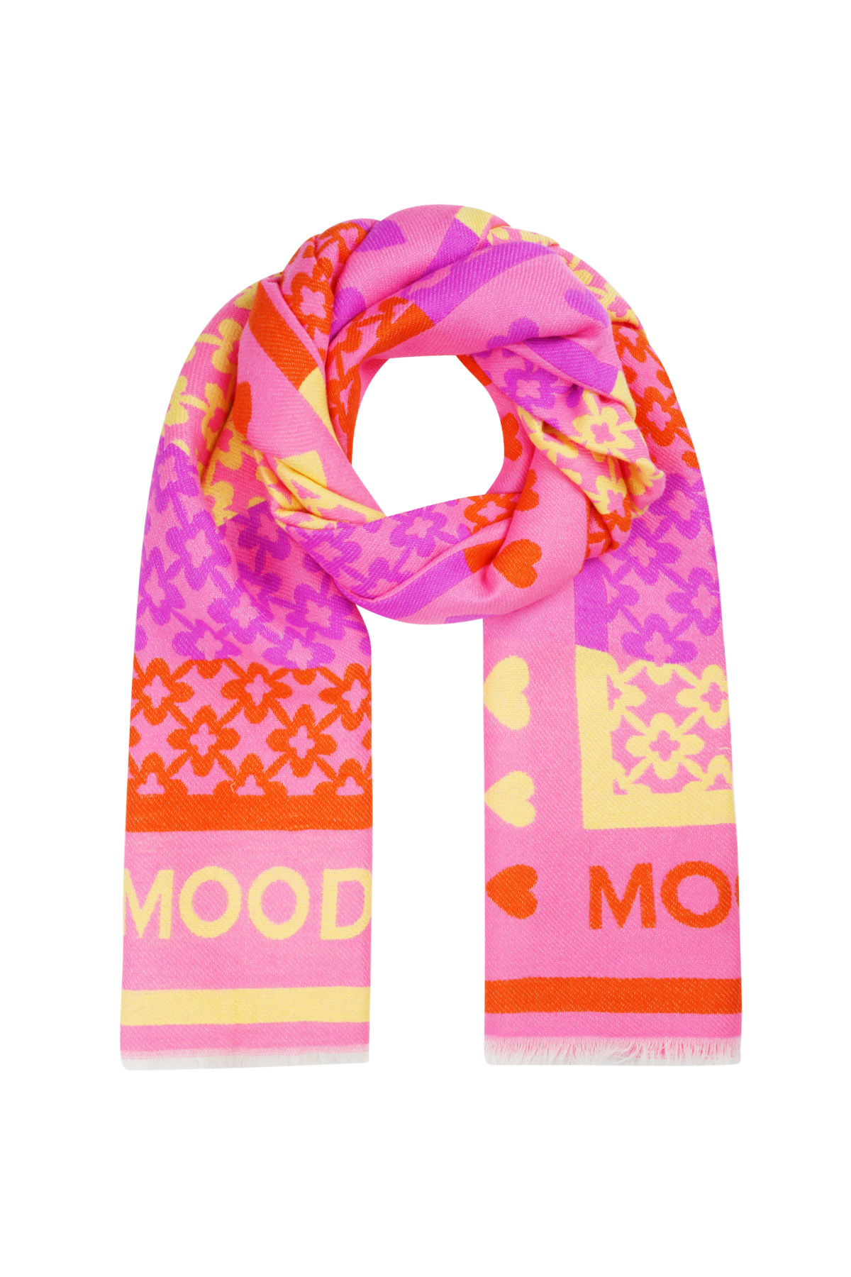 Scarf colorful mood - Pink multi h5 