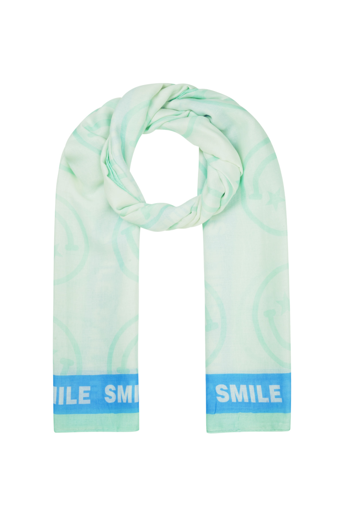 Scarf smiley day - Blue and green h5 