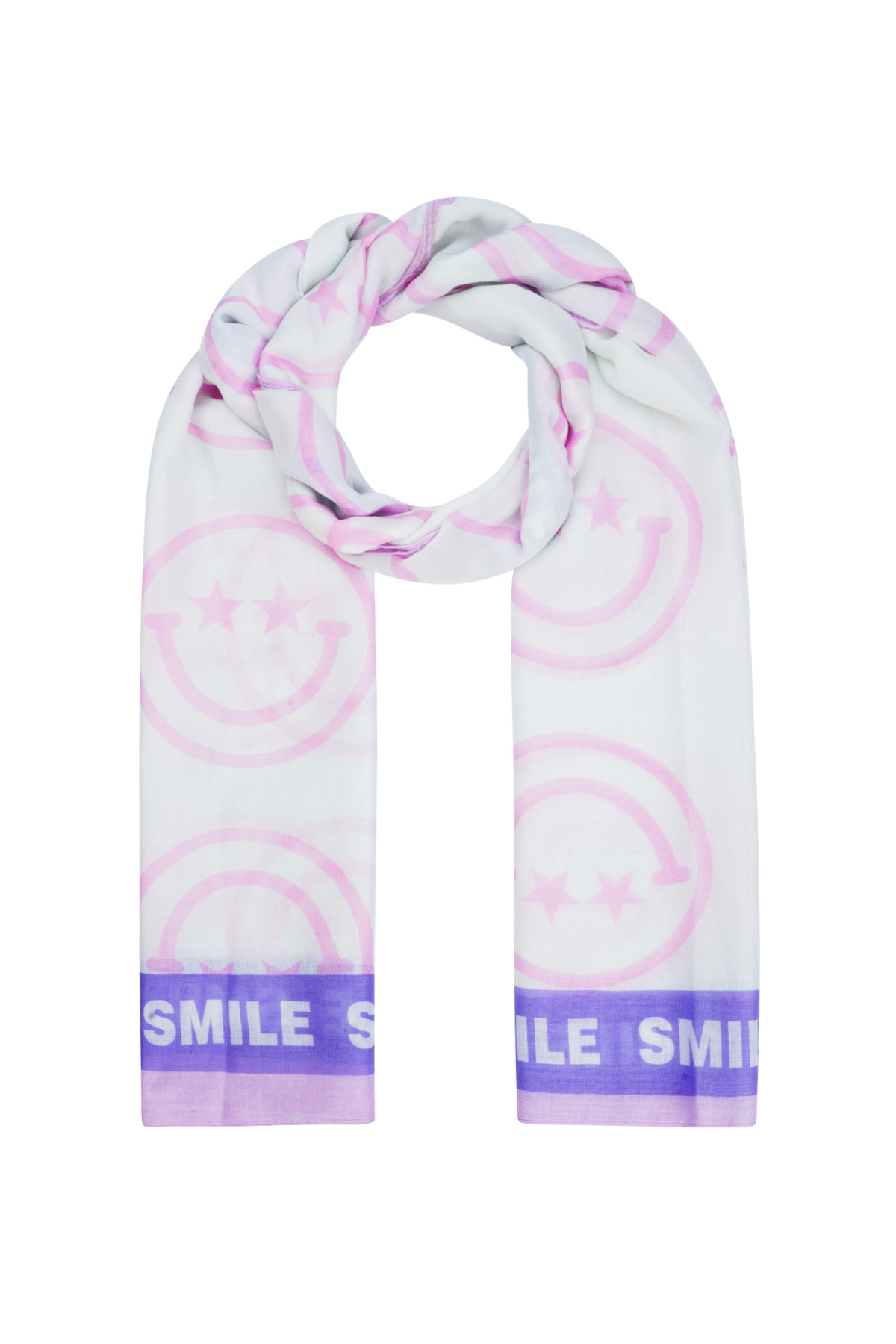 Scarf smiley day - Lilac h5 