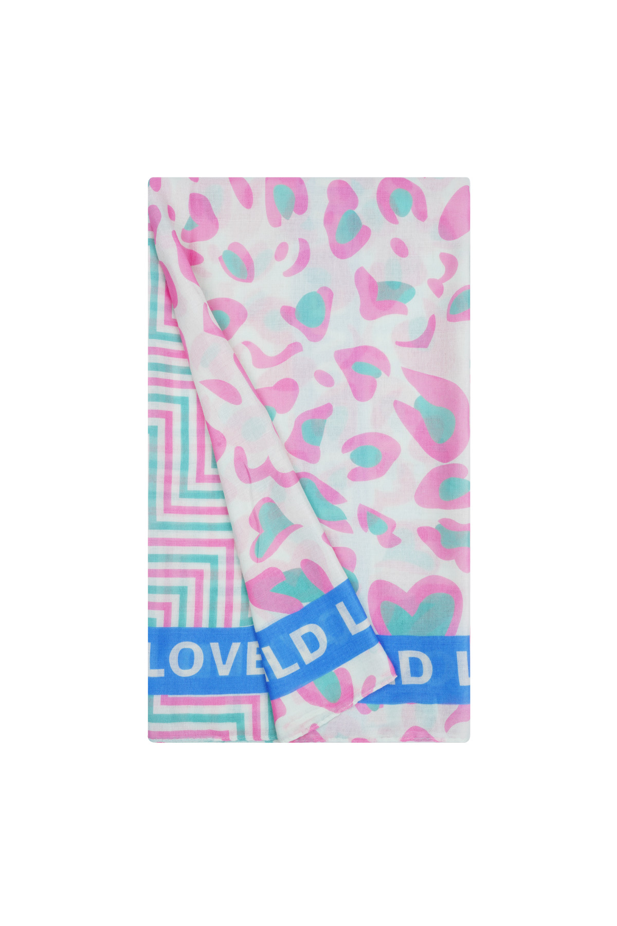 Colorful scarf wild love - Pink multi h5 Picture3