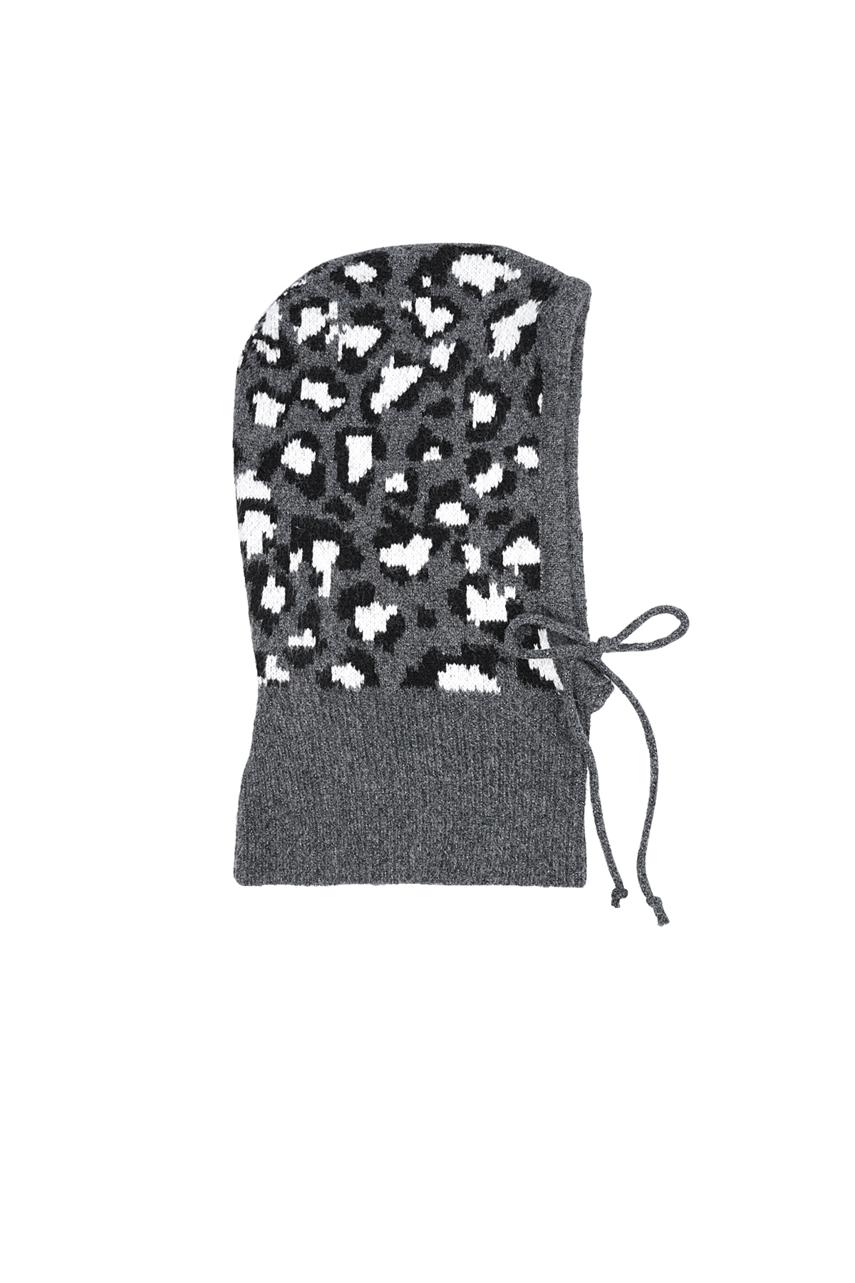 Leopard print balaclava - Dark grey h5 