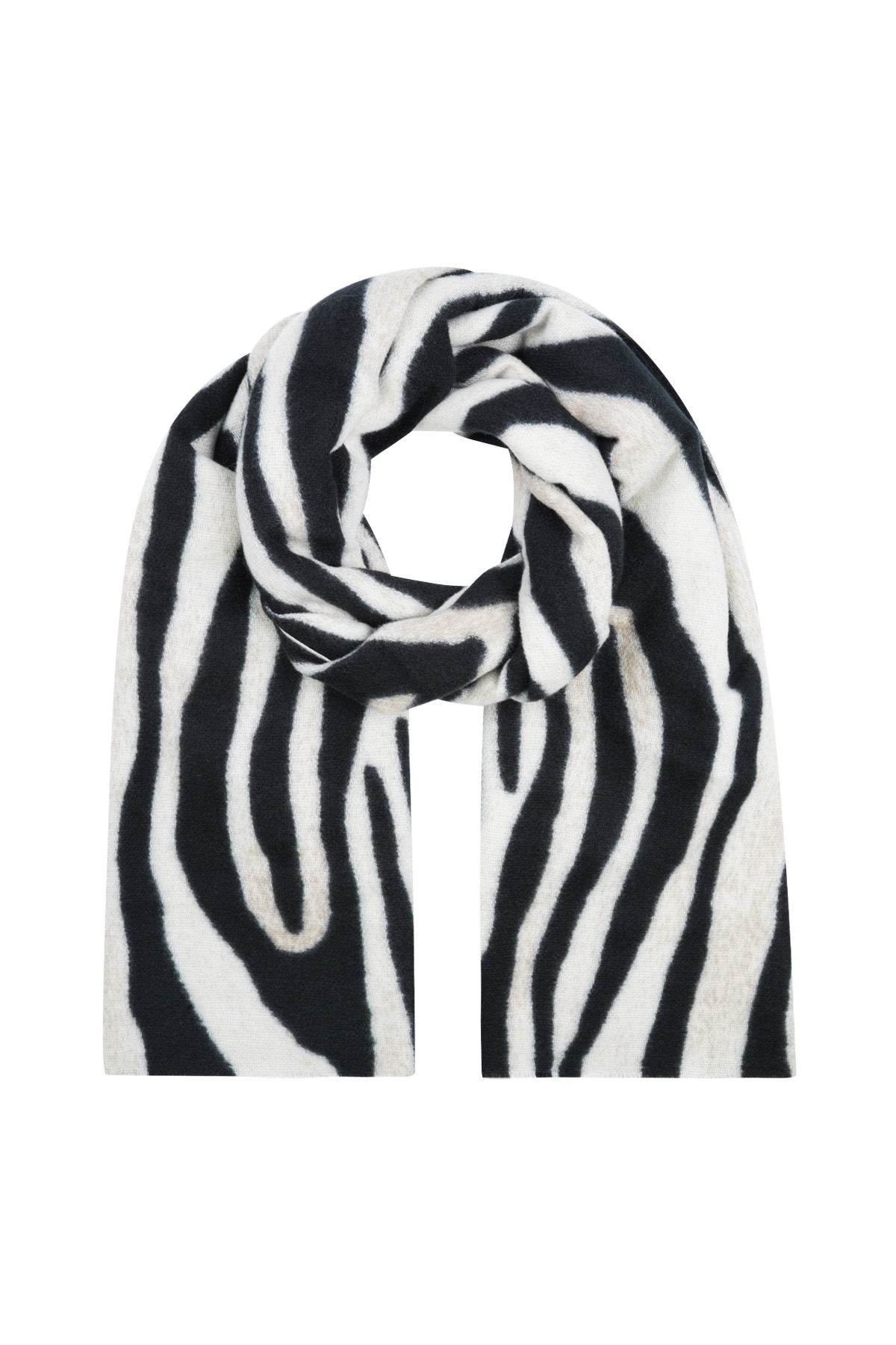 Zebra print scarf - Black and white h5 