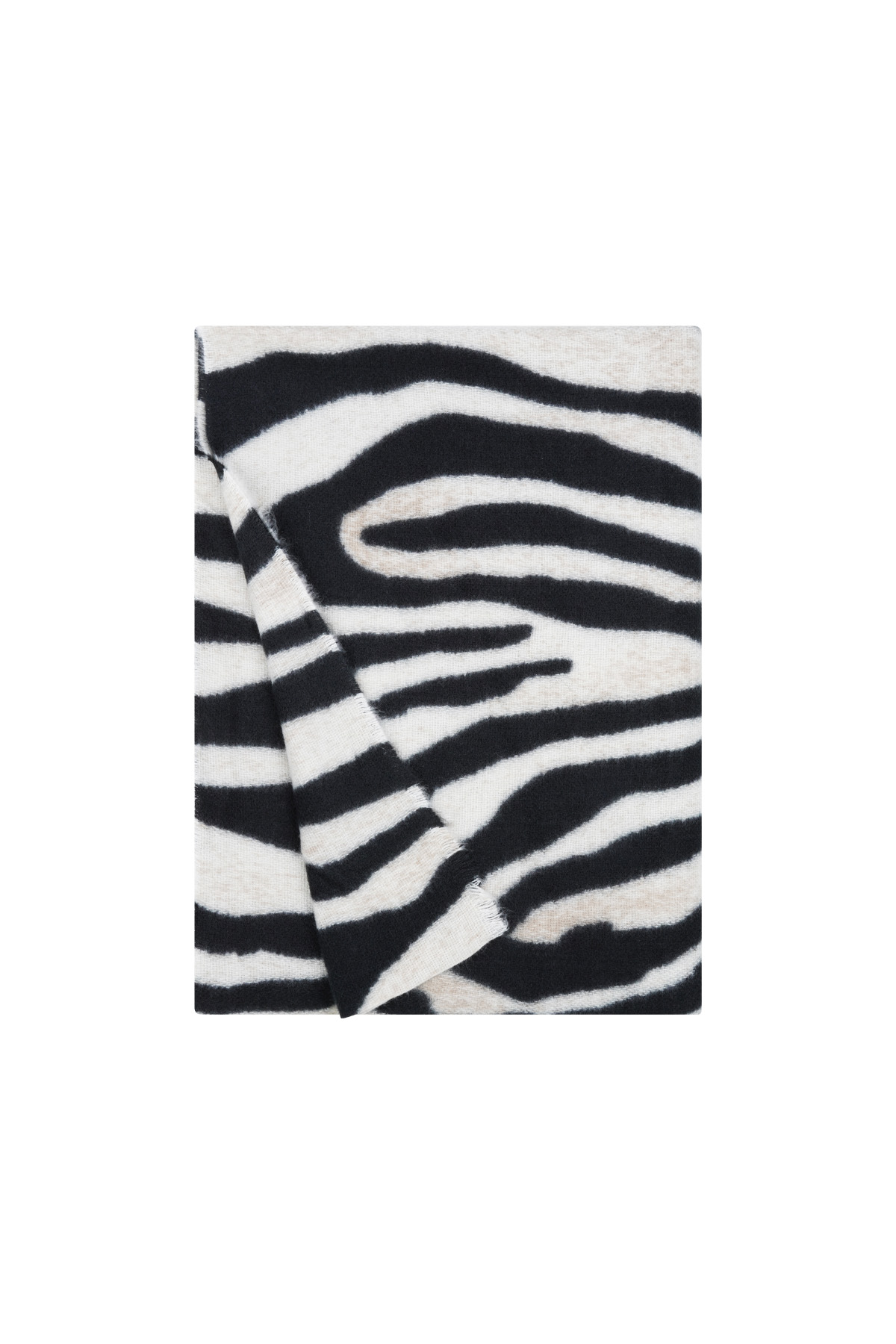 Zebra print scarf - Black and white h5 Picture2