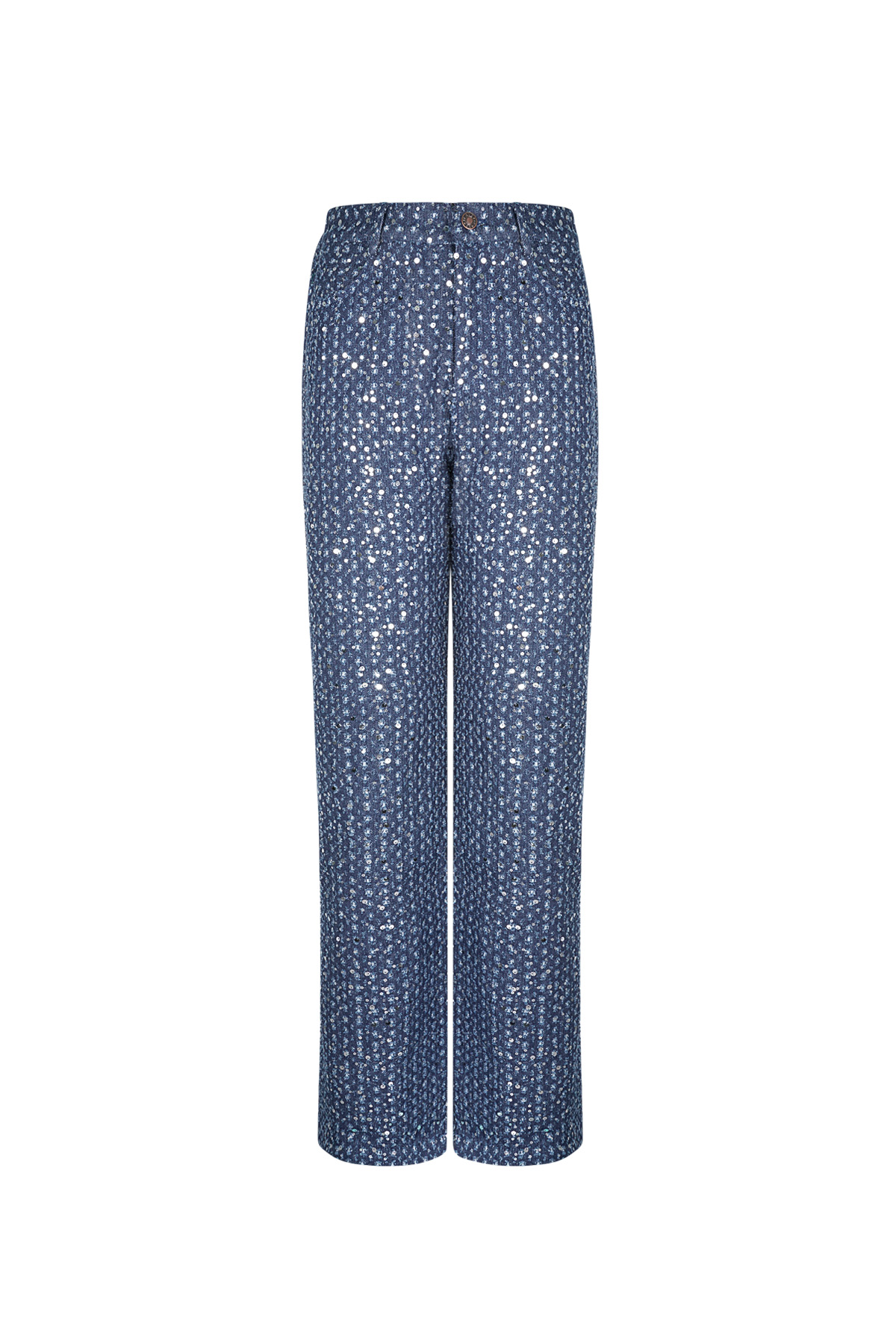 Denim Jeans with Sequins - Blue h5 