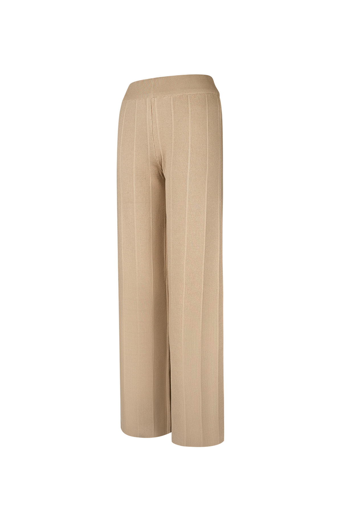 Pantalon tricoté confortable - Camel h5 Image7