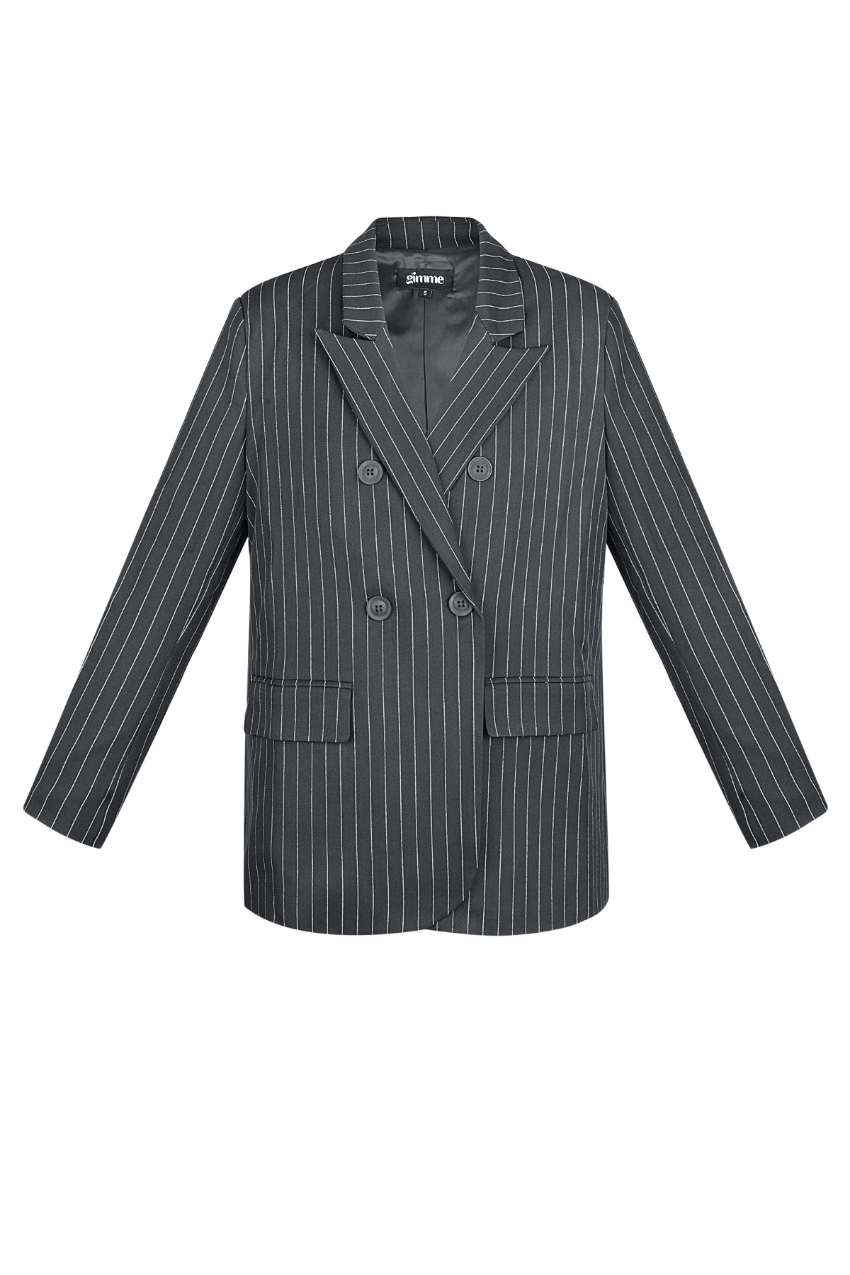 Pinstripe Blazer - Grey h5 